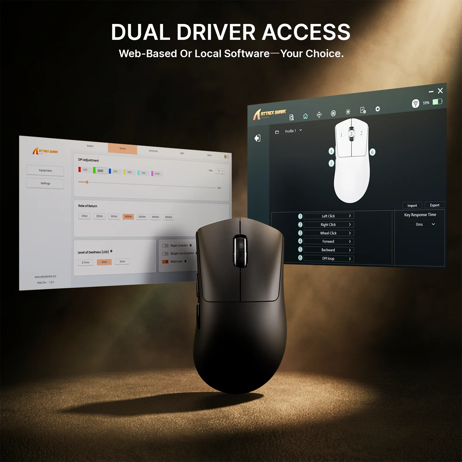 ATTACK SHARK V8 Ultra-Light Ergonomic Wireless Gaming Mouse - Image 18