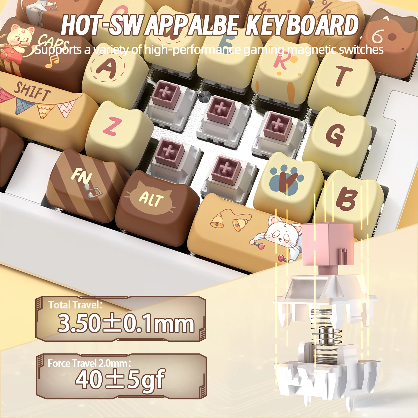 ATTACK SHARK X AJAZZ AK029 Wired One-Handed Gaming Keyboard - Image 50
