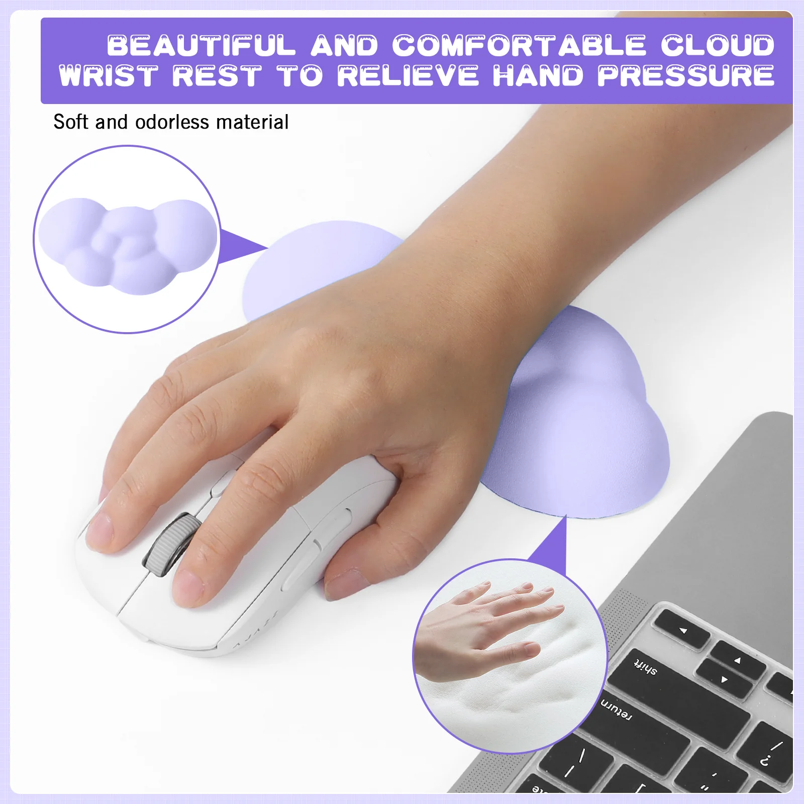 ATTACK SHARK X MAMBASNAKE Cloud Mouse Wrist Rest - Image 10