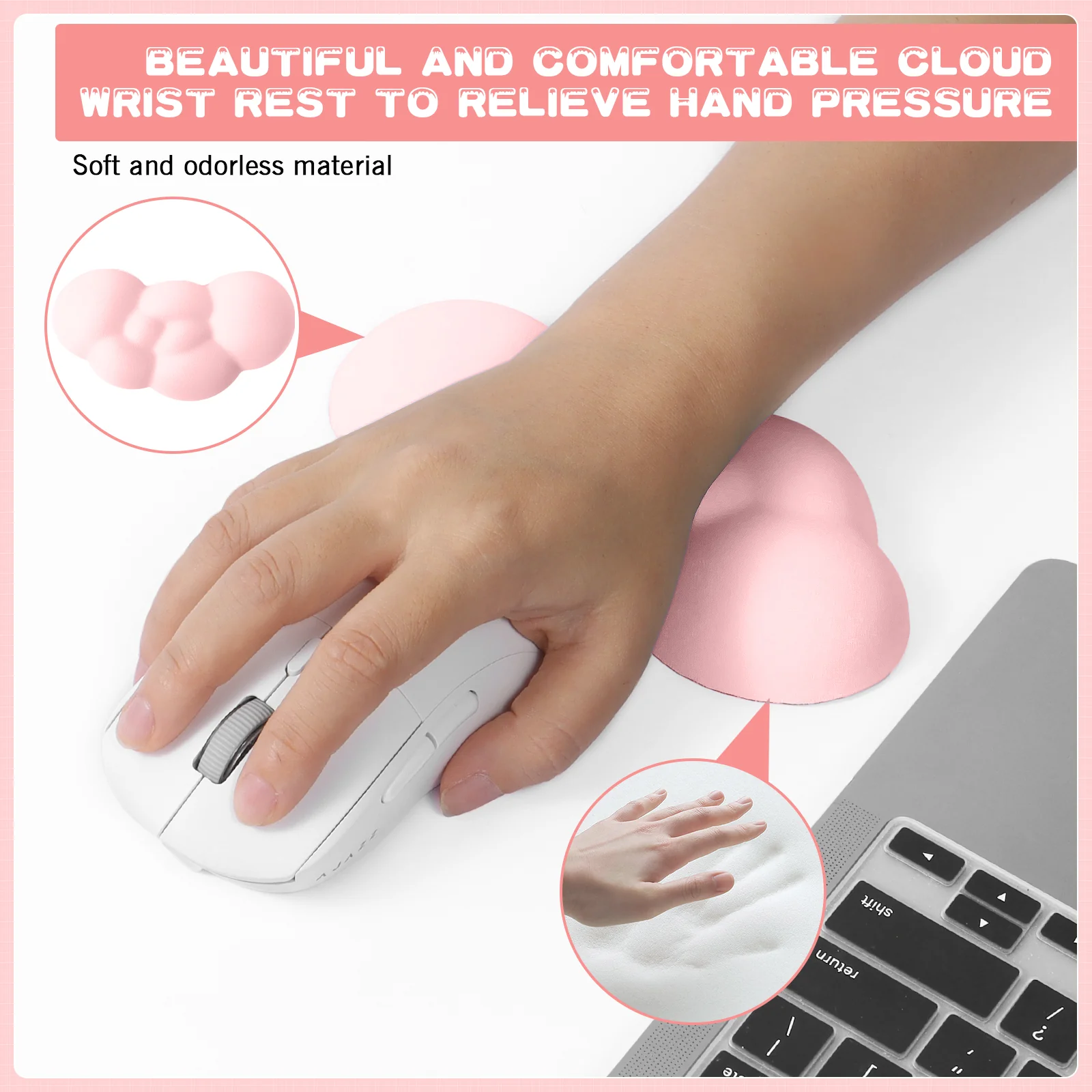 ATTACK SHARK X MAMBASNAKE Cloud Mouse Wrist Rest - Image 26