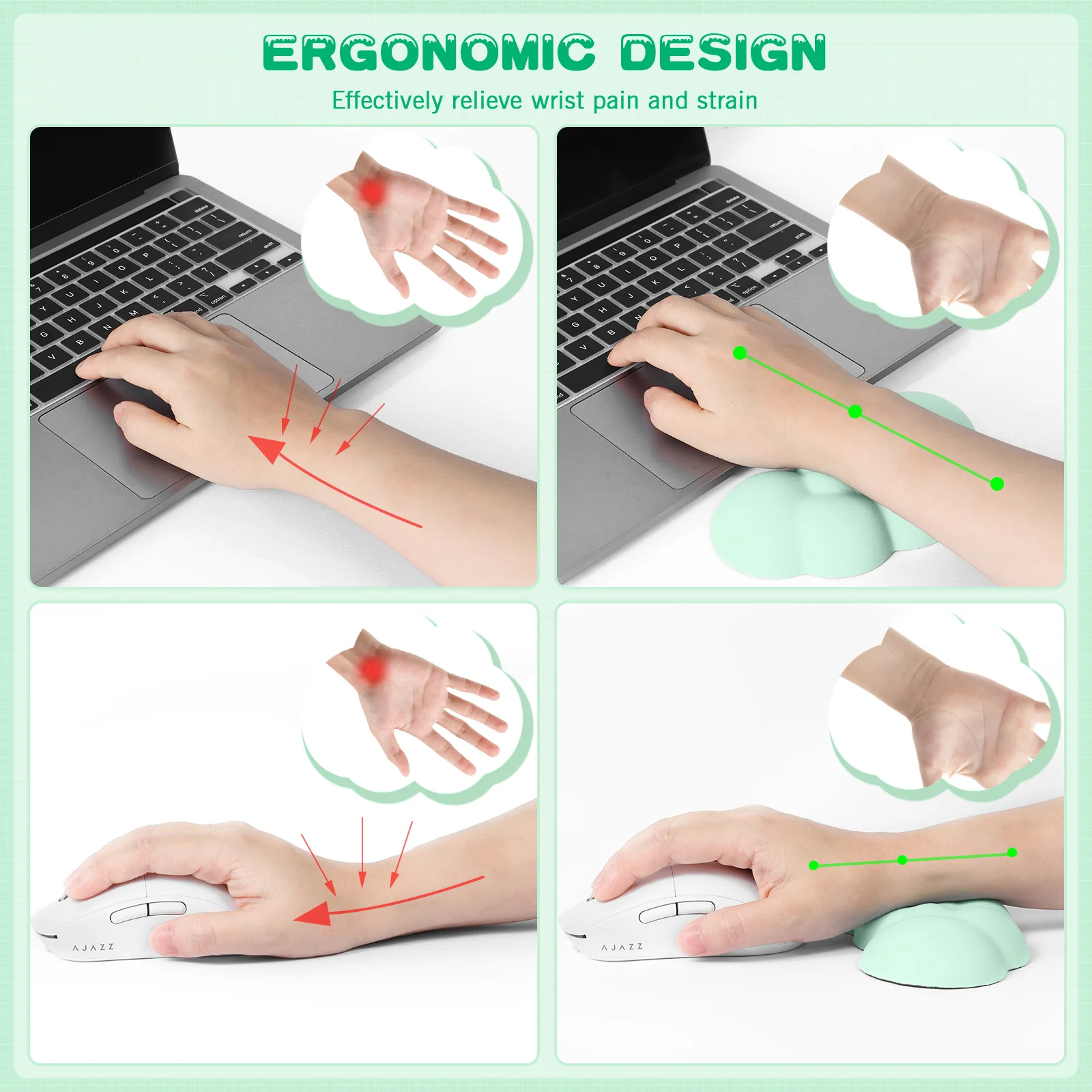 ATTACK SHARK X MAMBASNAKE Cloud Mouse Wrist Rest - Image 37
