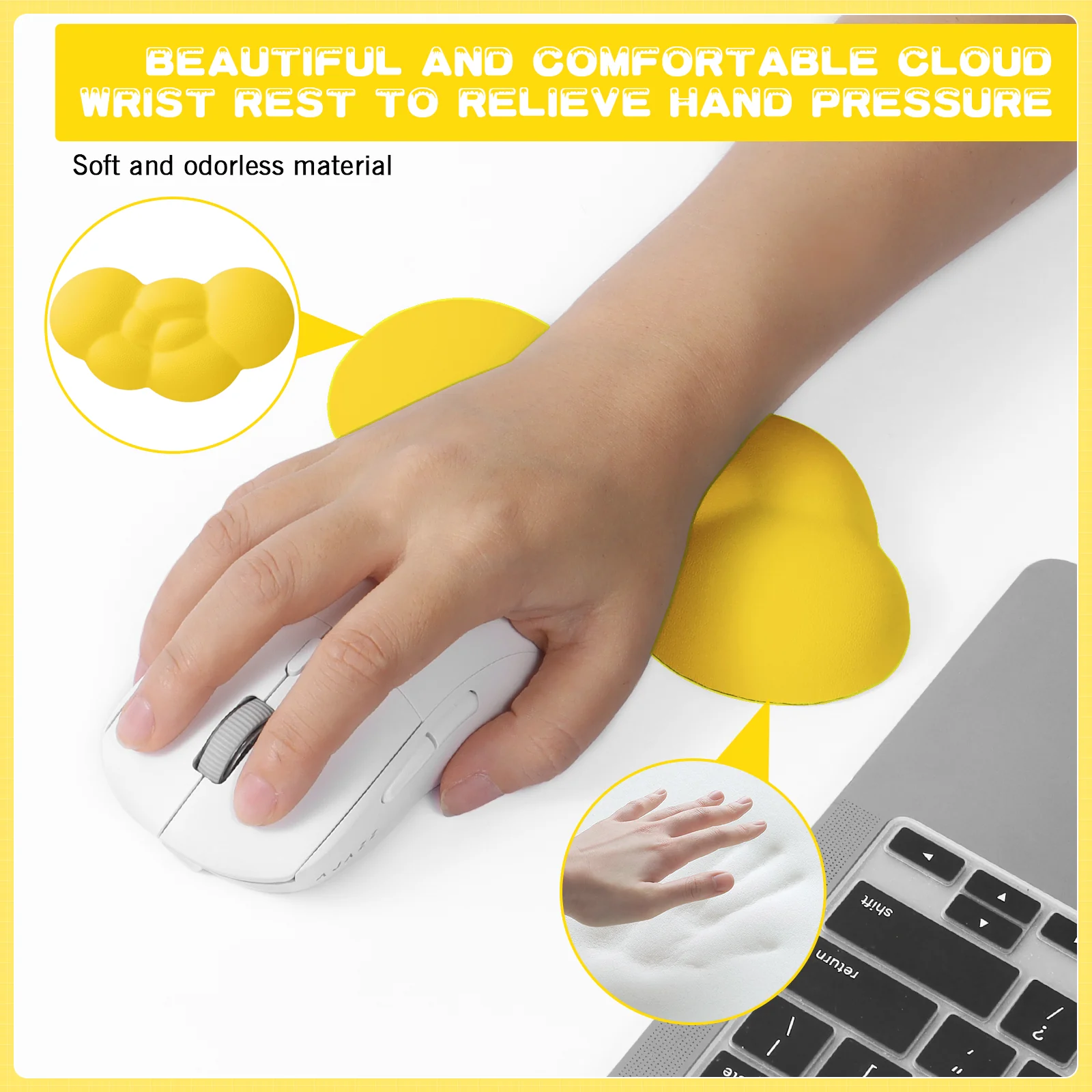ATTACK SHARK X MAMBASNAKE Cloud Mouse Wrist Rest - Image 44
