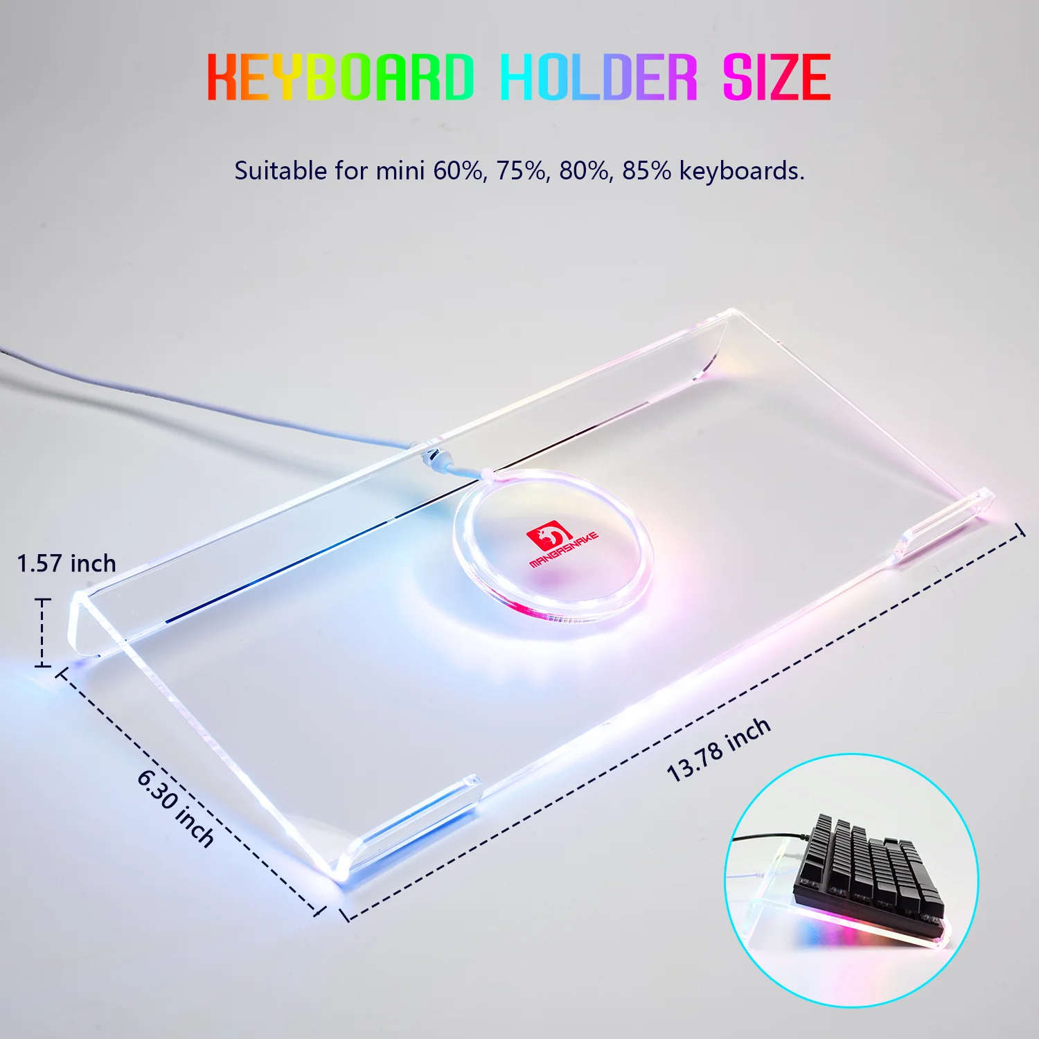 ATTACK SHARK X MAMBASNAKE Ergonomic RGB Keyboard Holder - Image 7