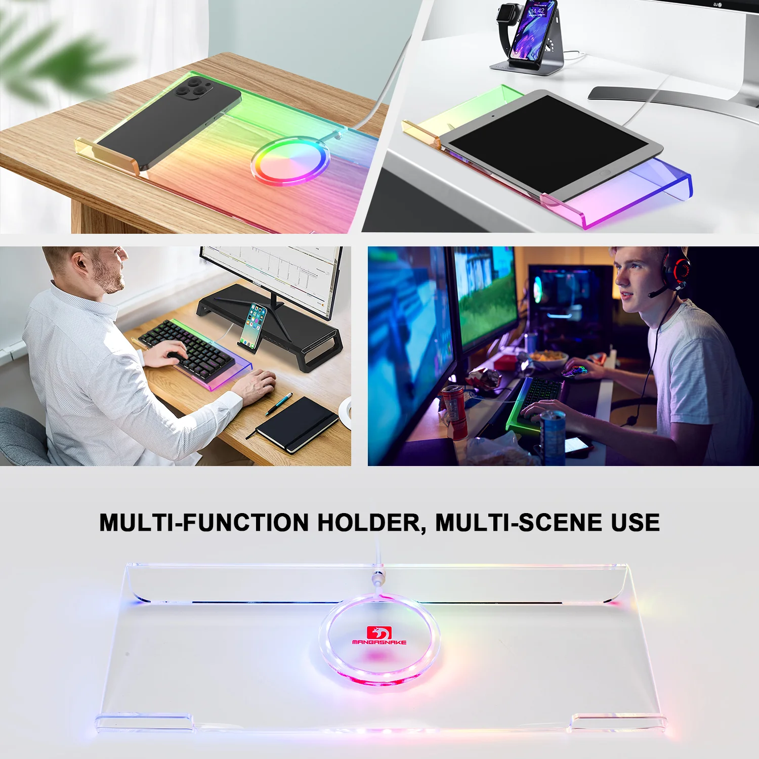 ATTACK SHARK X MAMBASNAKE Ergonomic RGB Keyboard Holder - Image 9