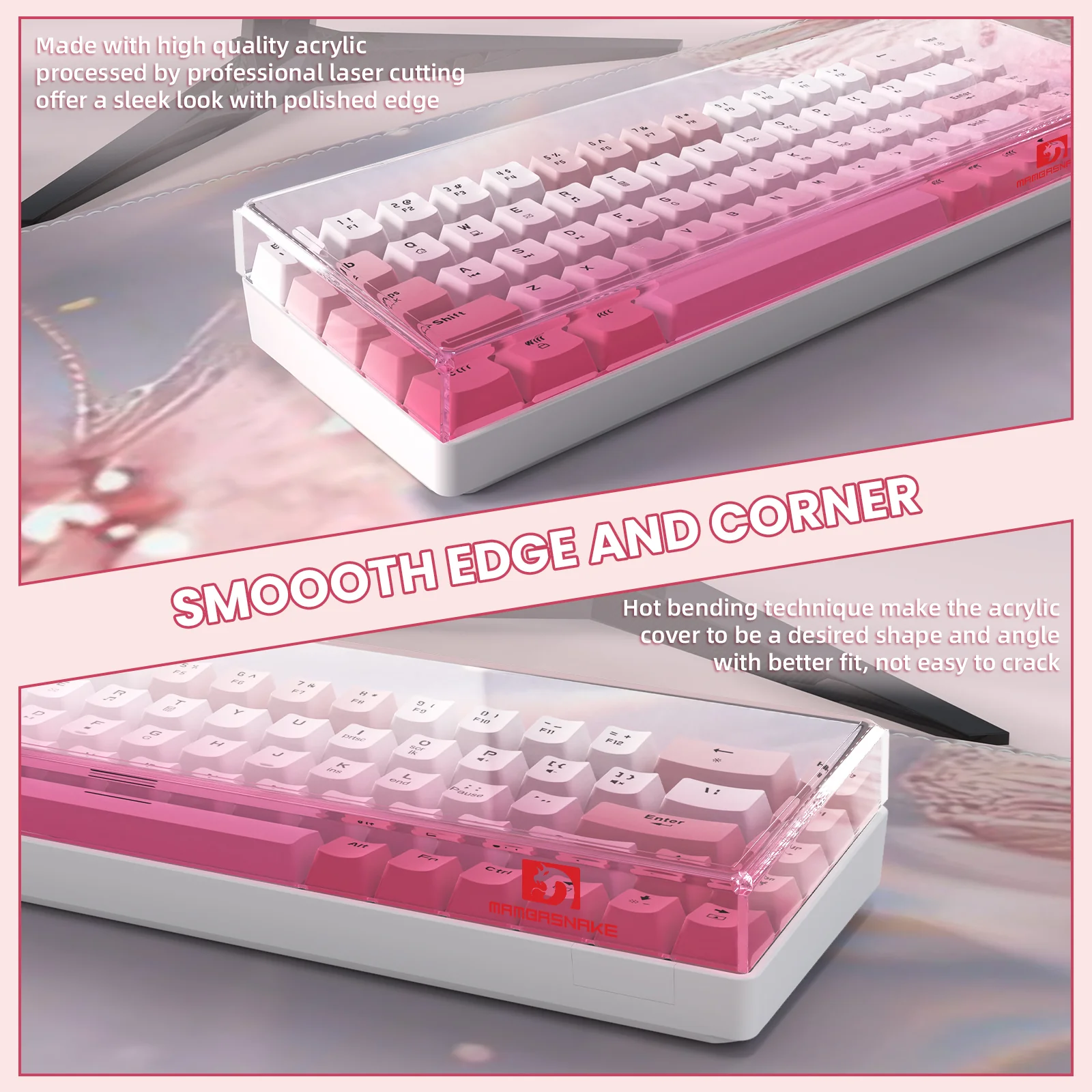 ATTACK SHARK x MAMBASNAKE 68-Key Keyboard Cover Fade Color - Image 11
