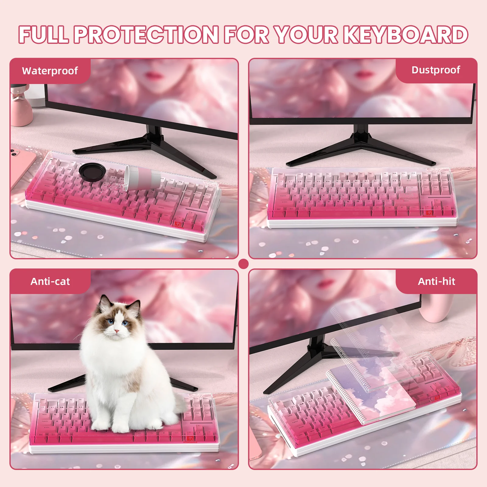 ATTACK SHARK x MAMBASNAKE 87-Key Keyboard Cover Fade Color - Image 13