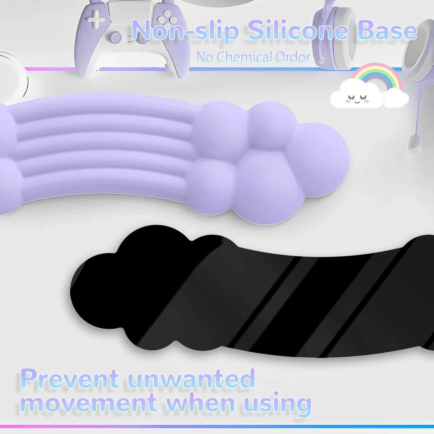 ATTACK SHARK X MAMBASNAKE Rainbow Cloud Keyboard Wrist Rest - Image 38