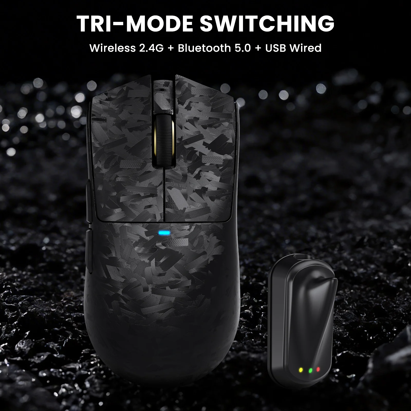 ATTACK SHARK R68 HE & X11 ULTRA Carbon Fiber Gaming Bundle With C01 ULTRA Coiled Cable - Image 6