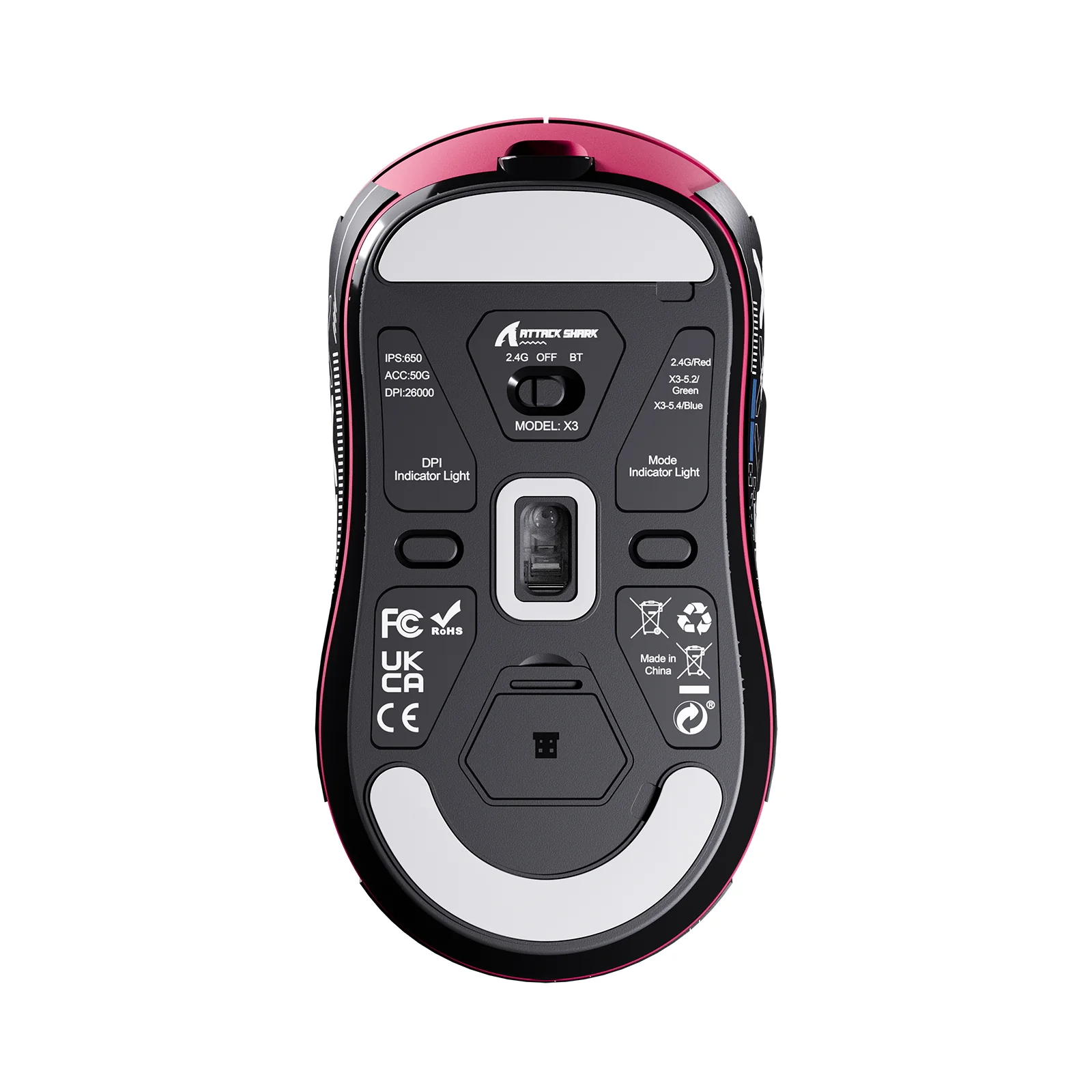 ATTACK SHARK X3 Wireless Gaming Mouse PAW3395 Superlight - Image 45