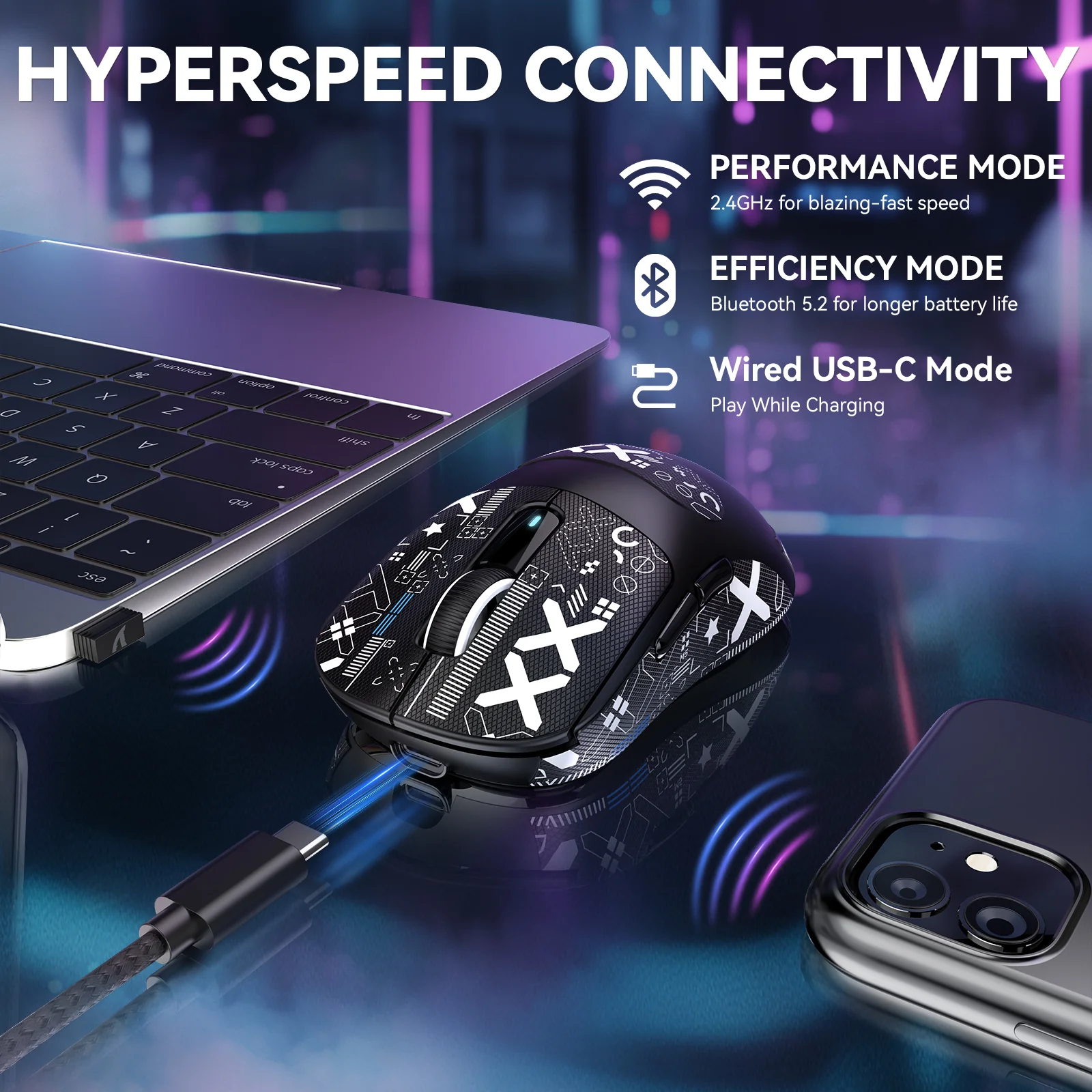 ATTACK SHARK X3MAX PAW3950 Wireless Gaming Mouse - Image 37