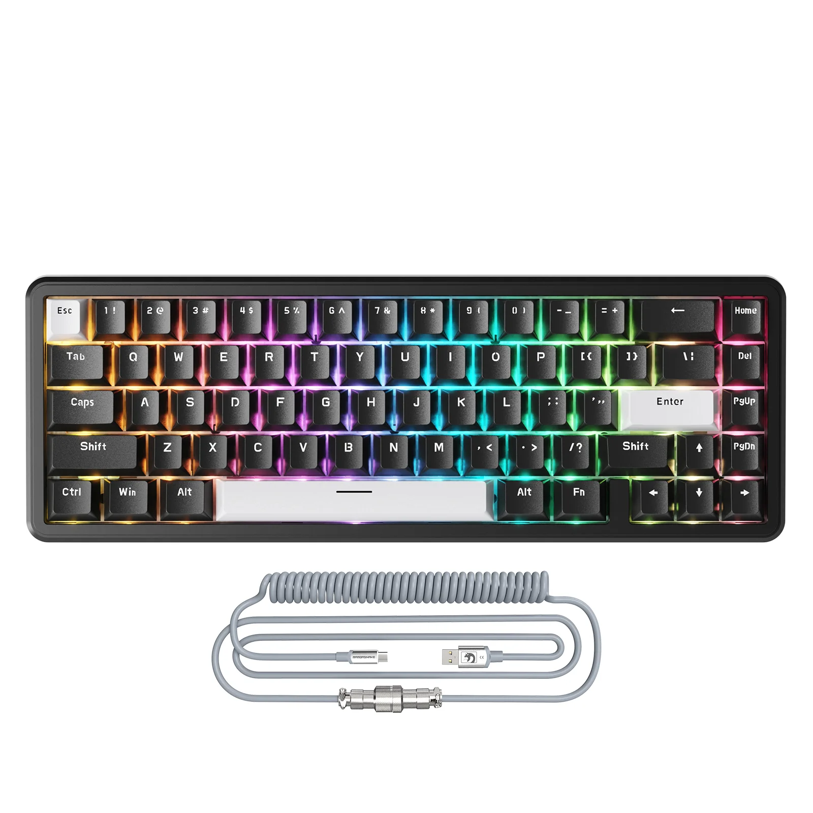 ATTACK SHARK X65 HE Magnetic Switch Rapid Trigger Keyboard With 8Khz Coiled Cable - Image 10