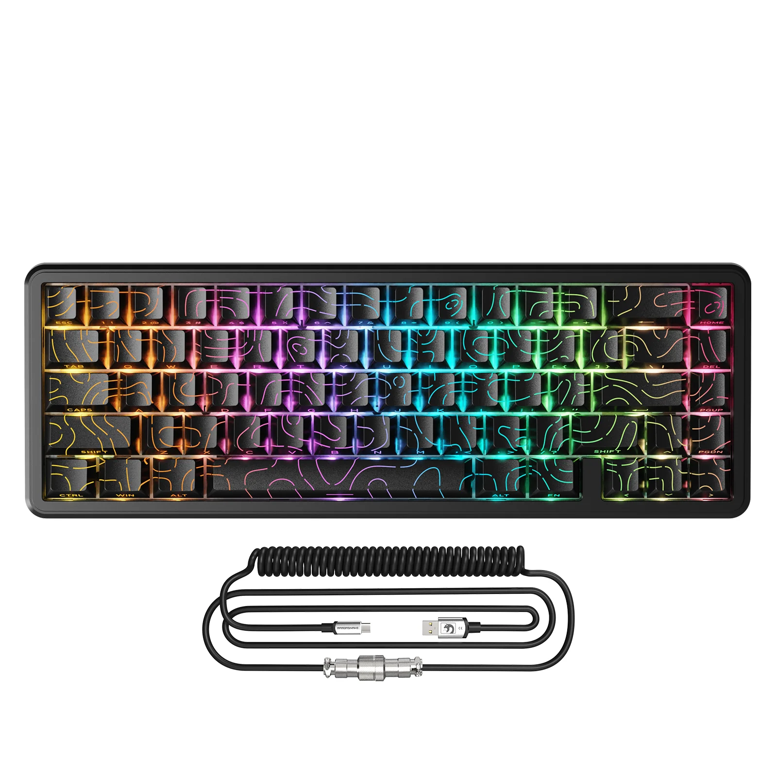 ATTACK SHARK X65 HE Magnetic Switch Rapid Trigger Keyboard With 8Khz Coiled Cable - Image 28