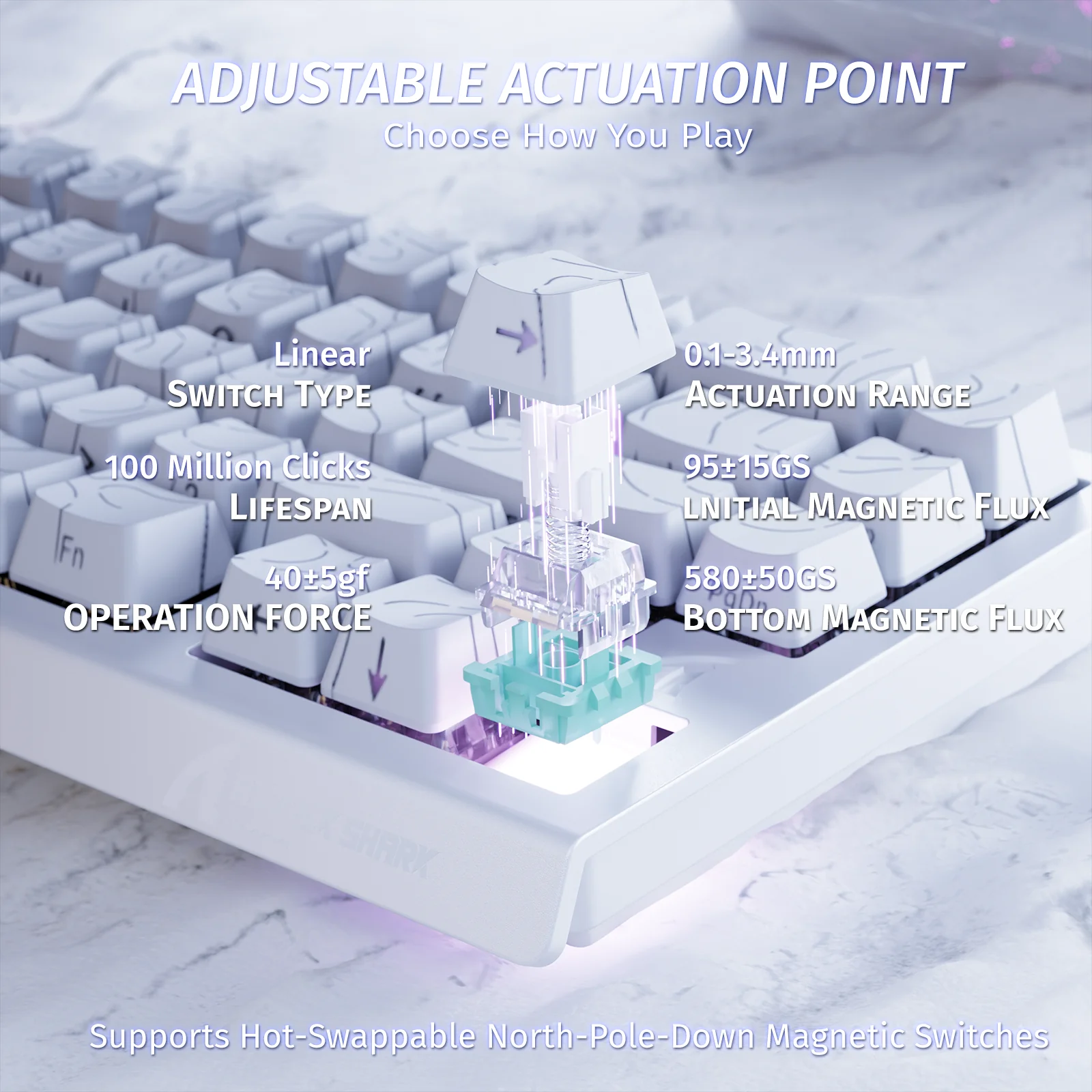 ATTACK SHARK X68 HE Rapid Trigger Keyboard Magnetic Switch - Image 13