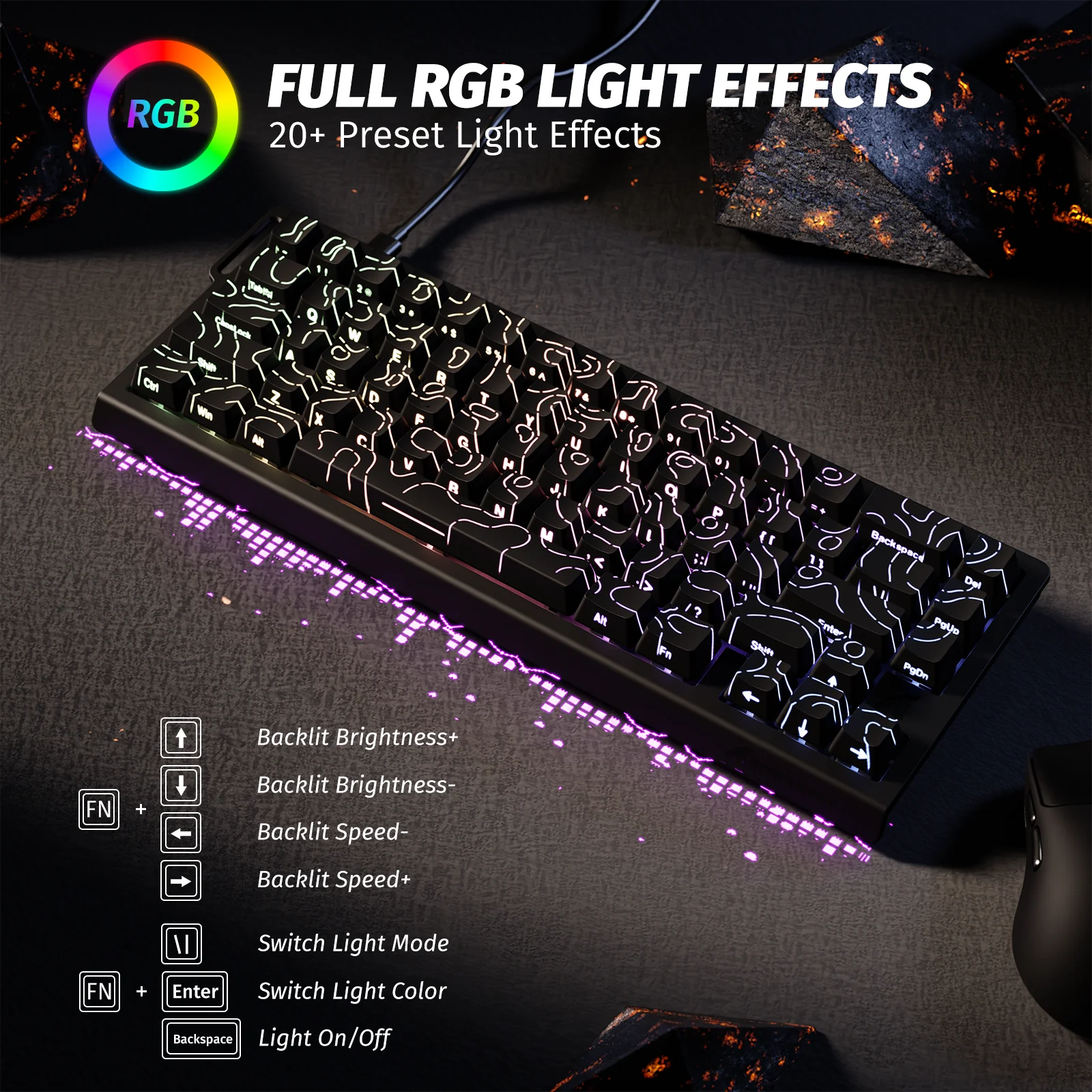 ATTACK SHARK X68 HE Rapid Trigger Keyboard Magnetic Switch - Image 7