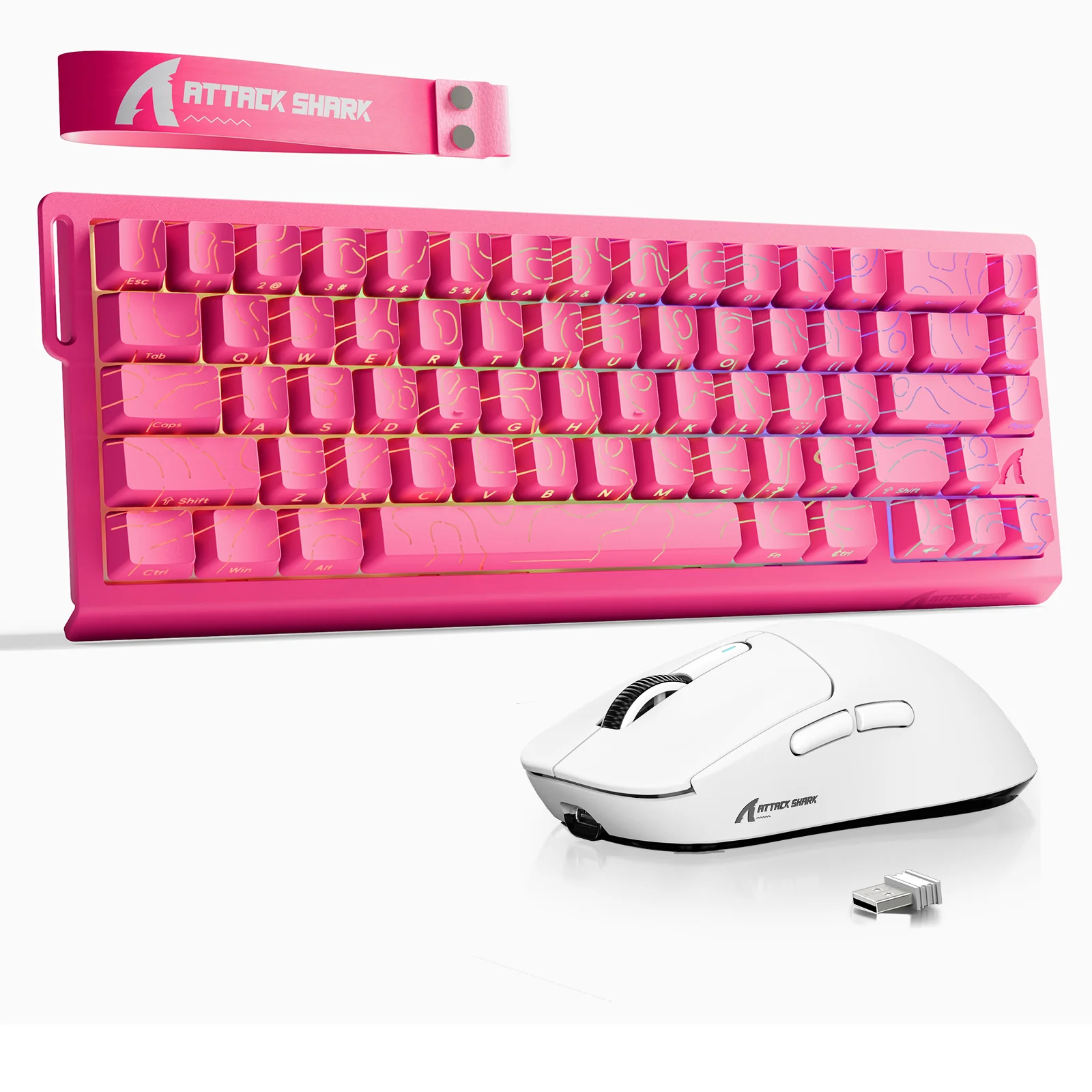 ATTACK SHARK X68HE Rapid Trigger Keyboard + X3 Wireless Gaming Mouse Bundle - Image 13
