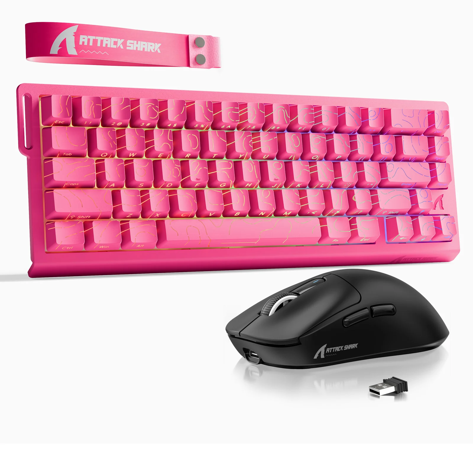 ATTACK SHARK X68HE Rapid Trigger Keyboard + X3 Wireless Gaming Mouse Bundle - Image 14