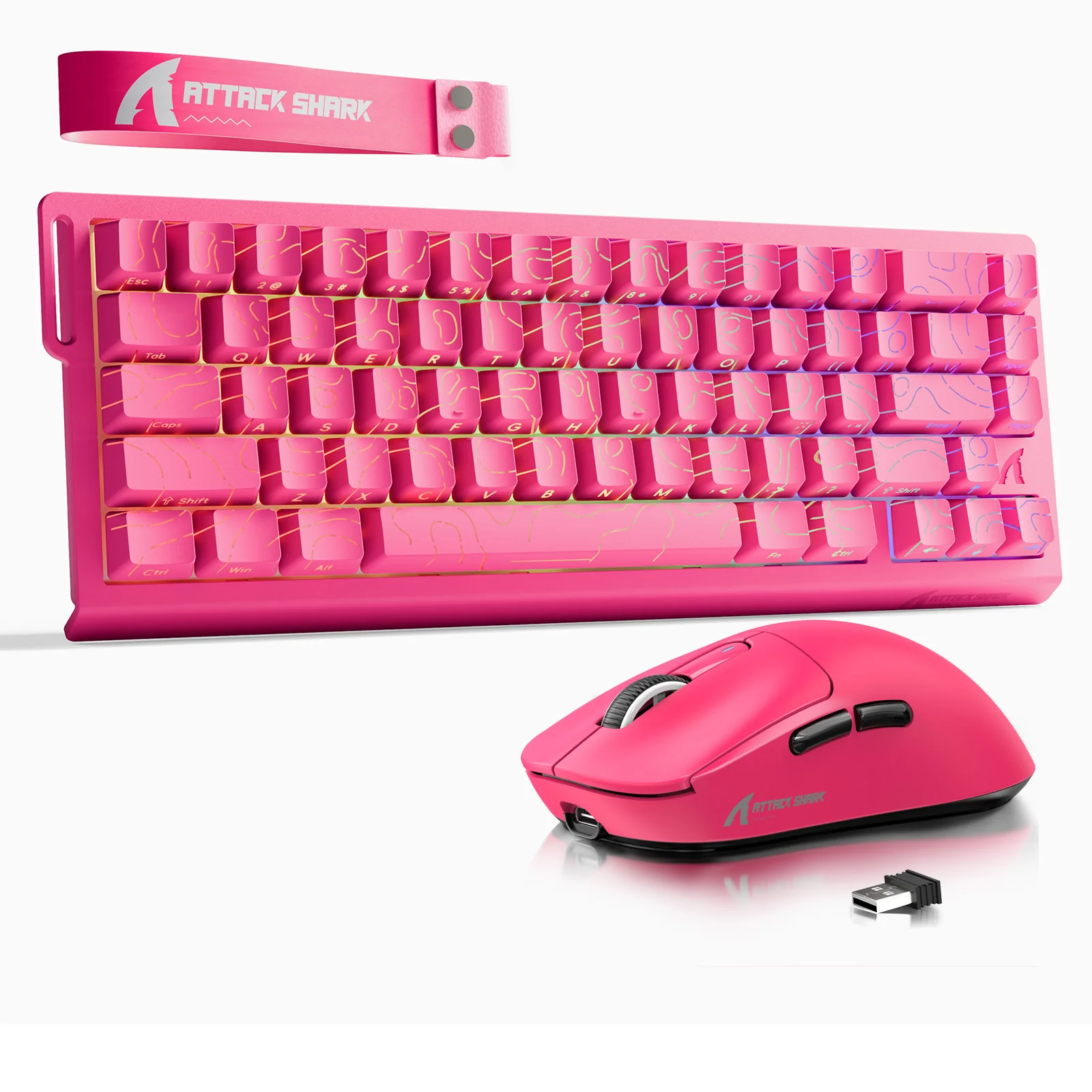 ATTACK SHARK X68HE Rapid Trigger Keyboard + X3 Wireless Gaming Mouse Bundle - Image 15