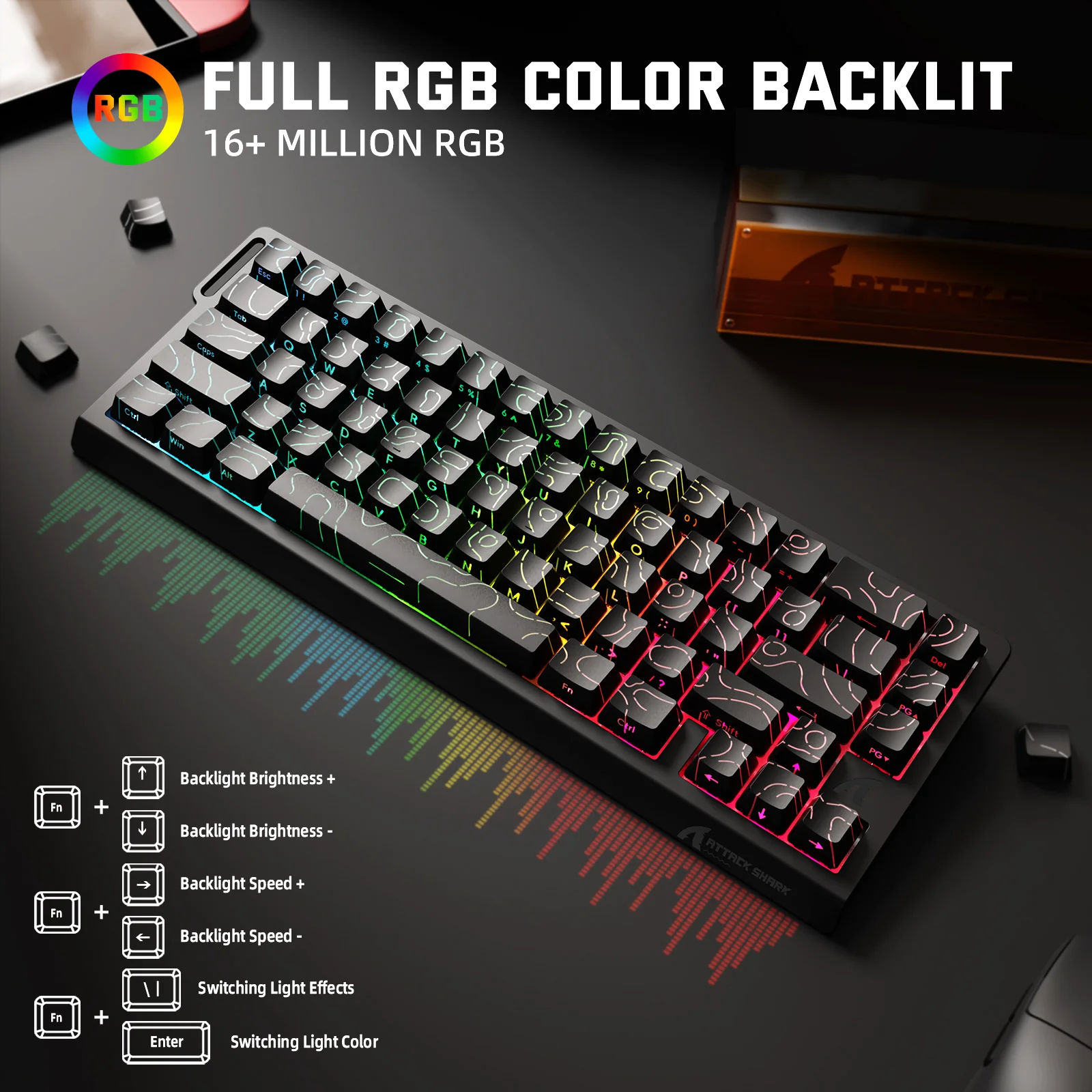 ATTACK SHARK X68PRO HE Wireless Rapid Trigger Keyboard Magnetic Switch - Image 17