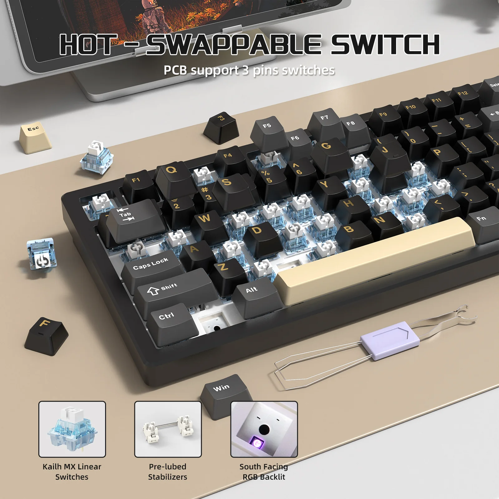ATTACK SHARK X75 Full Aluminum Keyboard - Image 6