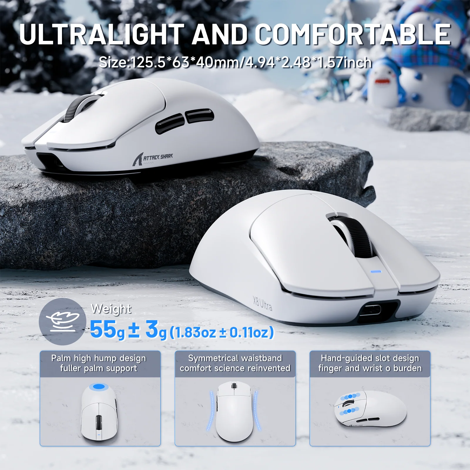 ATTACK SHARK X8 Ultra 8KHz Wireless Gaming Mouse With C06 Ultra Cable - Image 12