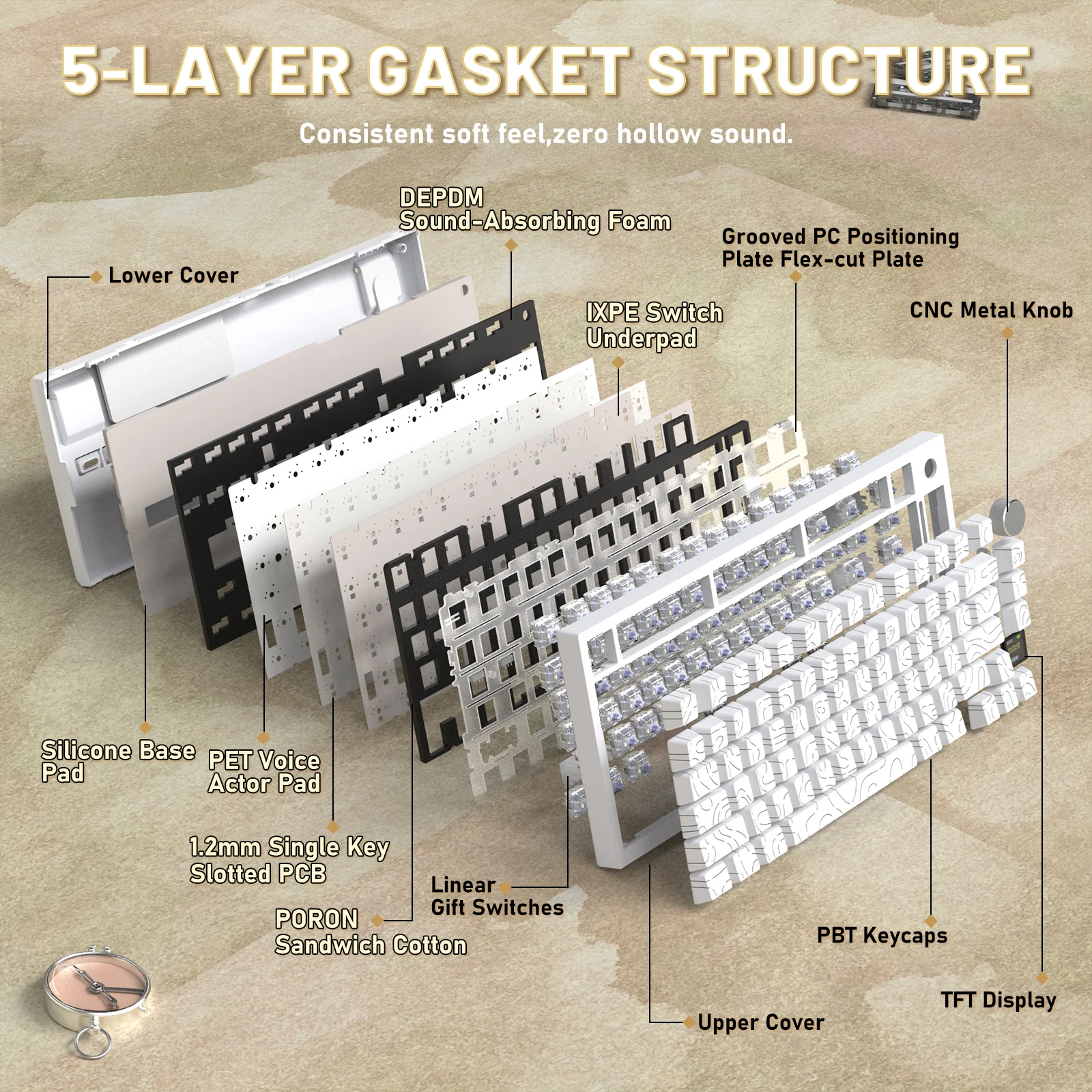ATTACK SHARK X820ULTRA Mechanical Keyboard with C01ULTRA Coiled Cable - Image 83