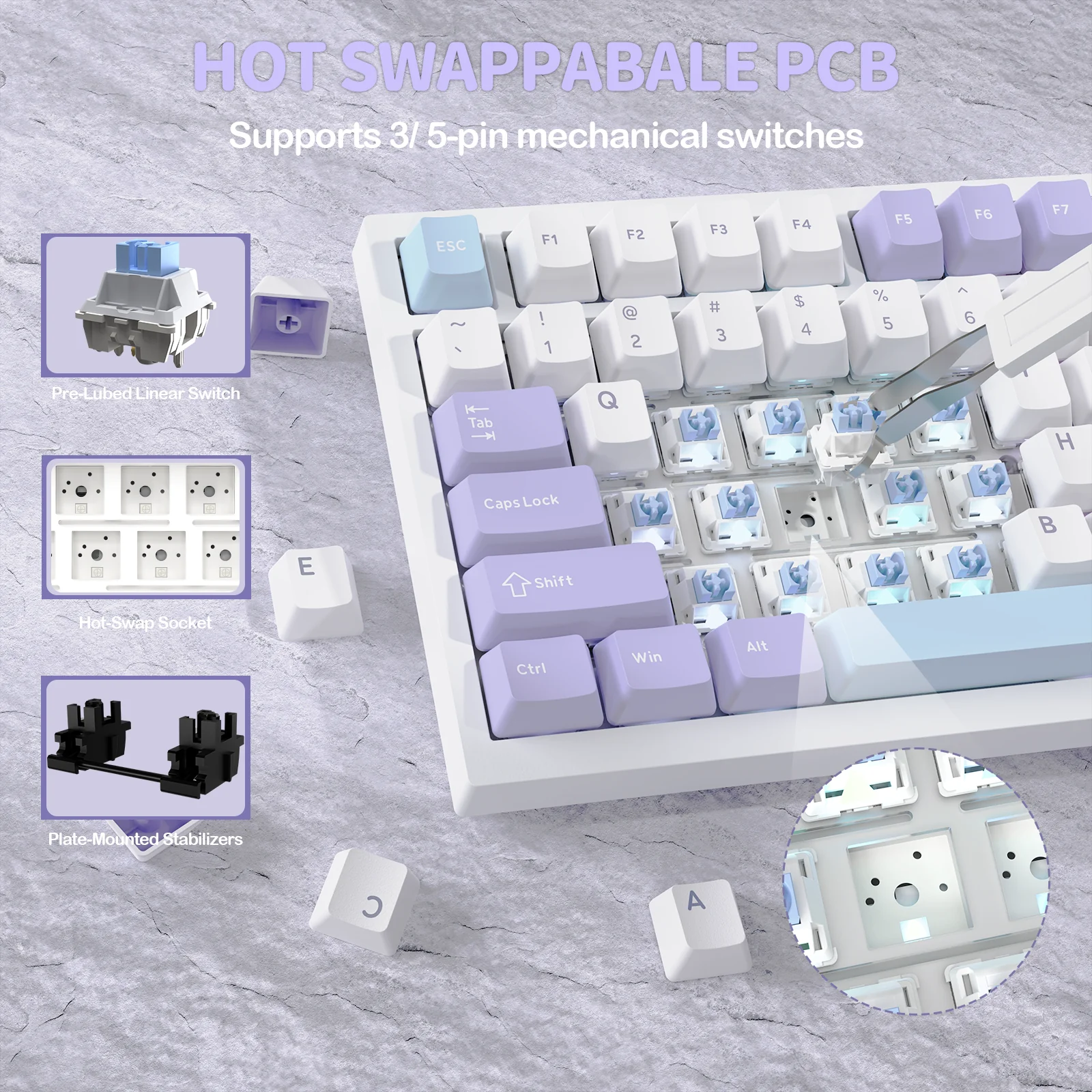 ATTACK SHARK X820Ultra Tri-mode Gasket Mechanical Keyboard - Image 15
