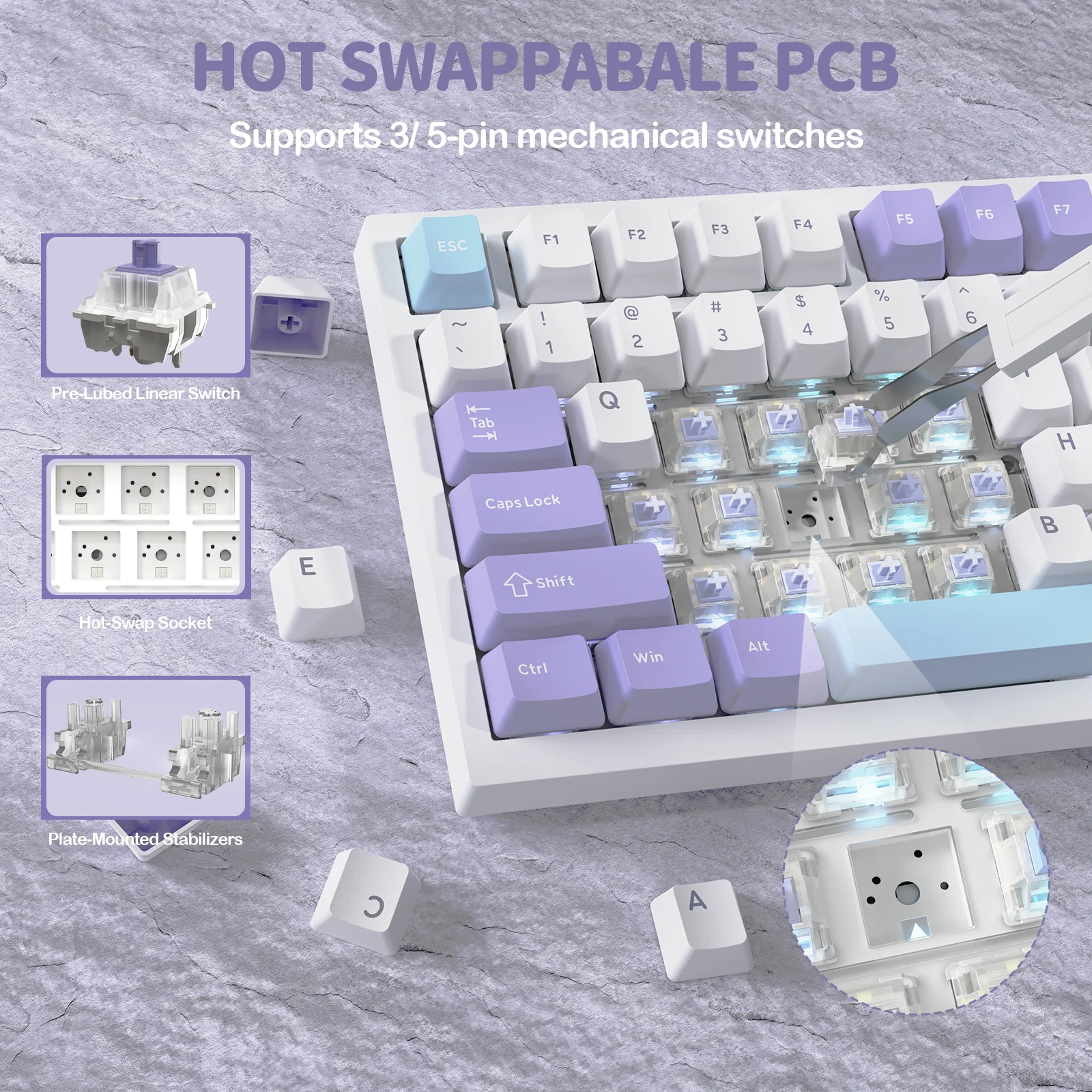 ATTACK SHARK X820Ultra Tri-mode Gasket Mechanical Keyboard - Image 22