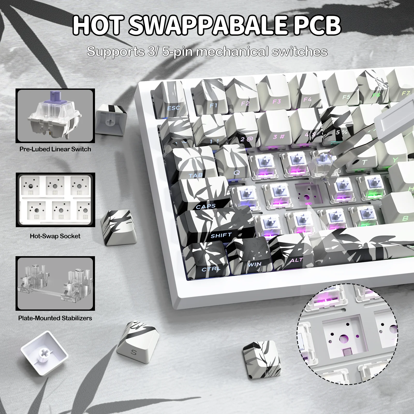 ATTACK SHARK X820Ultra Tri-mode Gasket Mechanical Keyboard - Image 6
