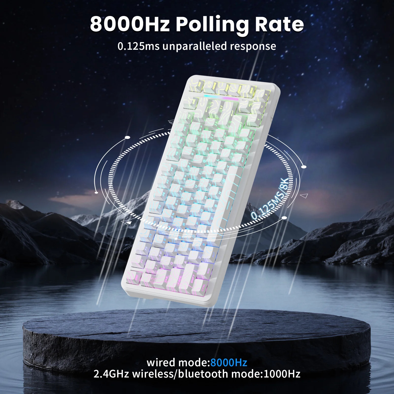 ATTACK SHARK X82PRO HE Magnetic Keyboard With C01Ultra RGB Coiled Cable - Image 7
