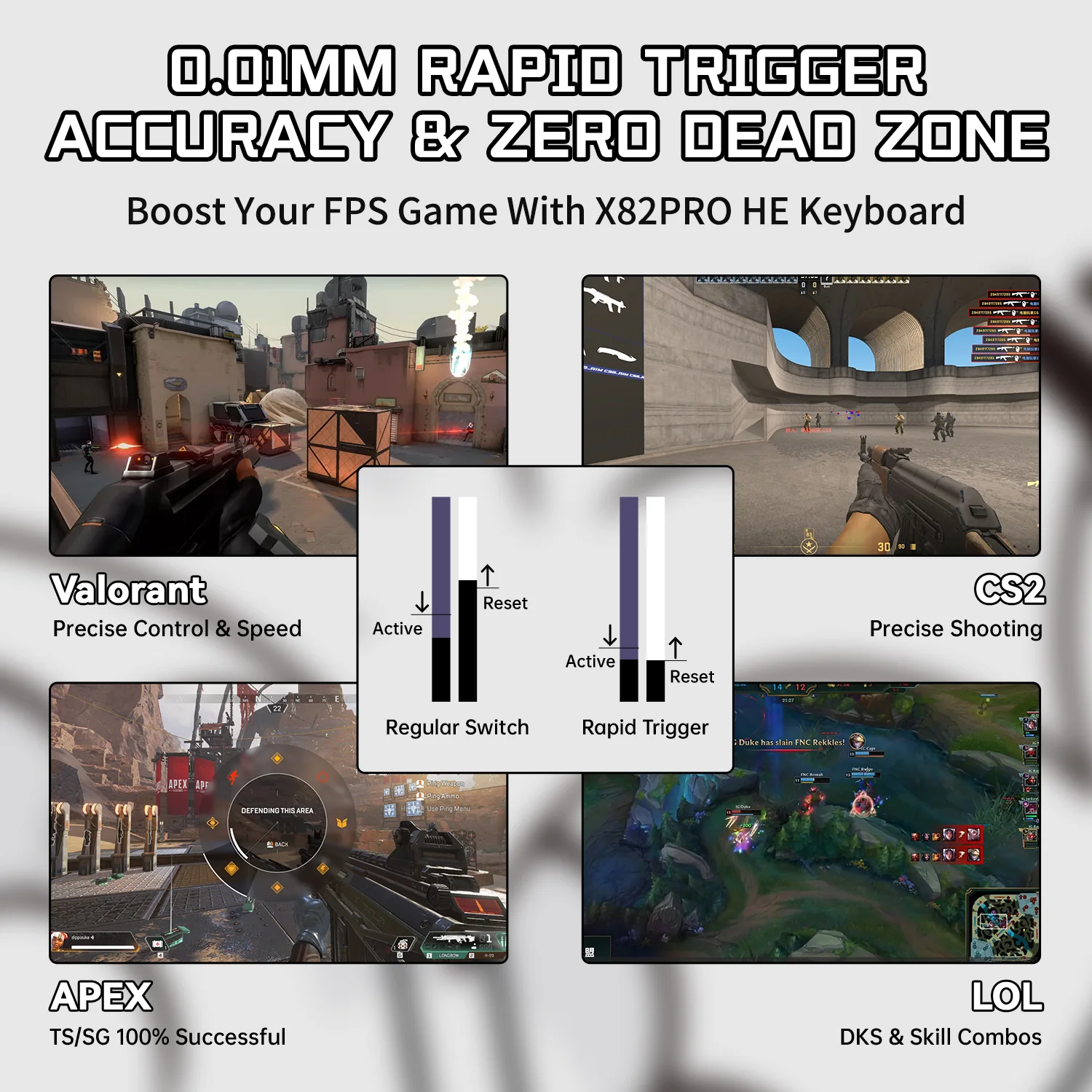 ATTACK SHARK X82PRO HE Wireless Rapid Trigger Gaming Keyboard Magnetic Switch - Image 6