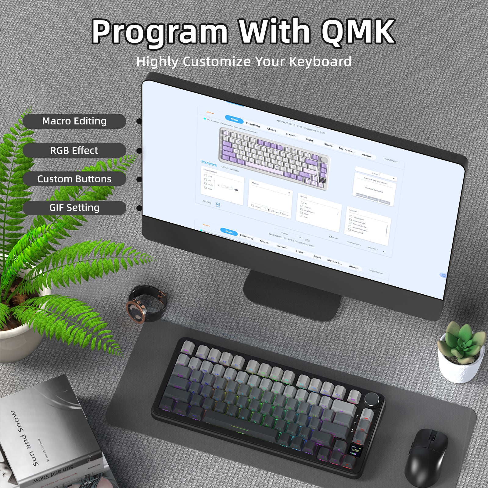 ATTACK SHARK X85PRO Tri-mode Gasket Mechanical Keyboard - Image 38