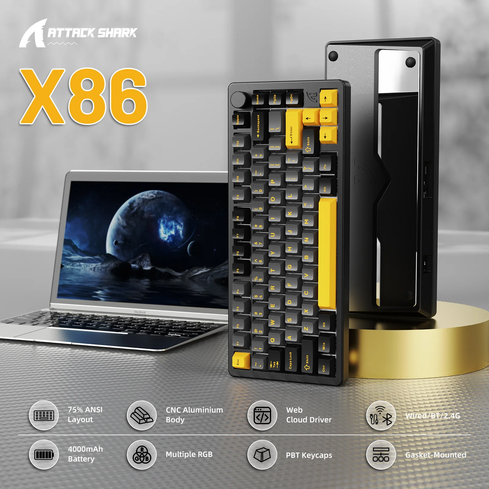 ATTACK SHARK X86 Full Aluminum Keyboard - Image 11