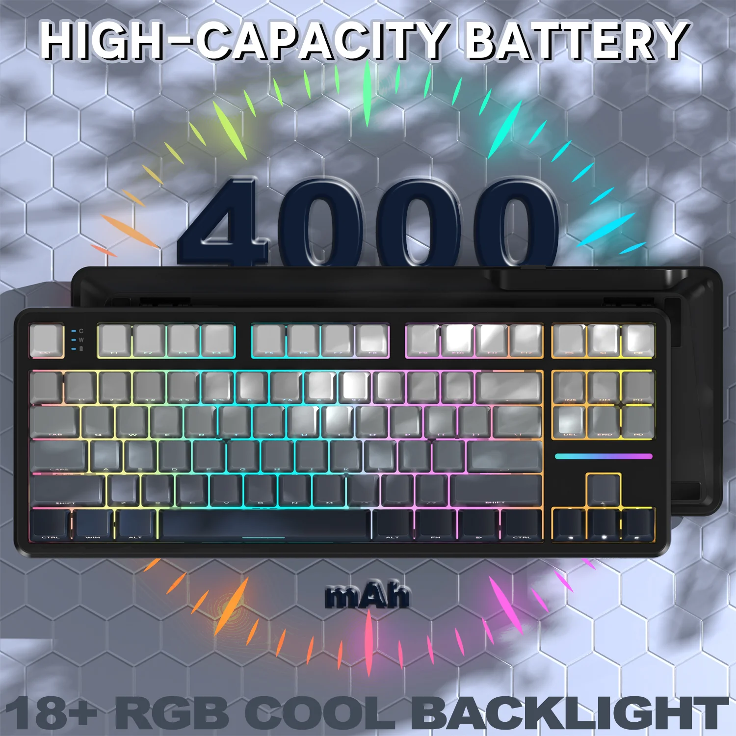 ATTACK SHARK X87 Tri-mode Gasket Mechanical Keyboard - Image 24