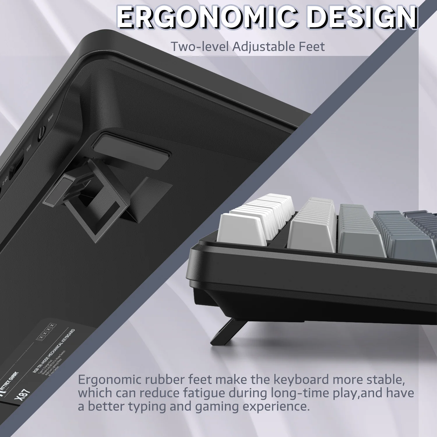 ATTACK SHARK X87 Tri-mode Gasket Mechanical Keyboard - Image 26