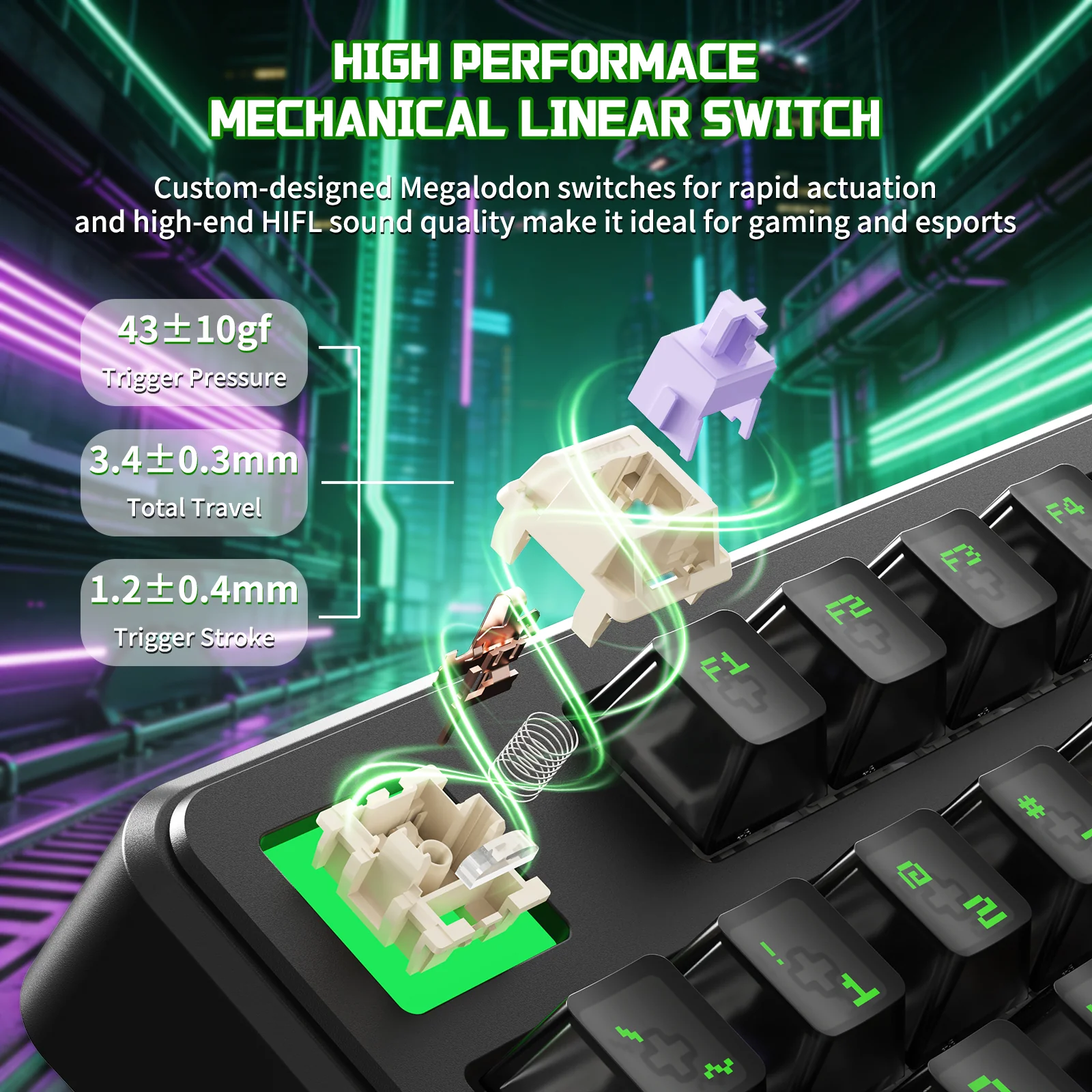 ATTACK SHARK X87 ULTRA Wireless Mechanical Keyboard With 8K Wireless Receiver - Image 21