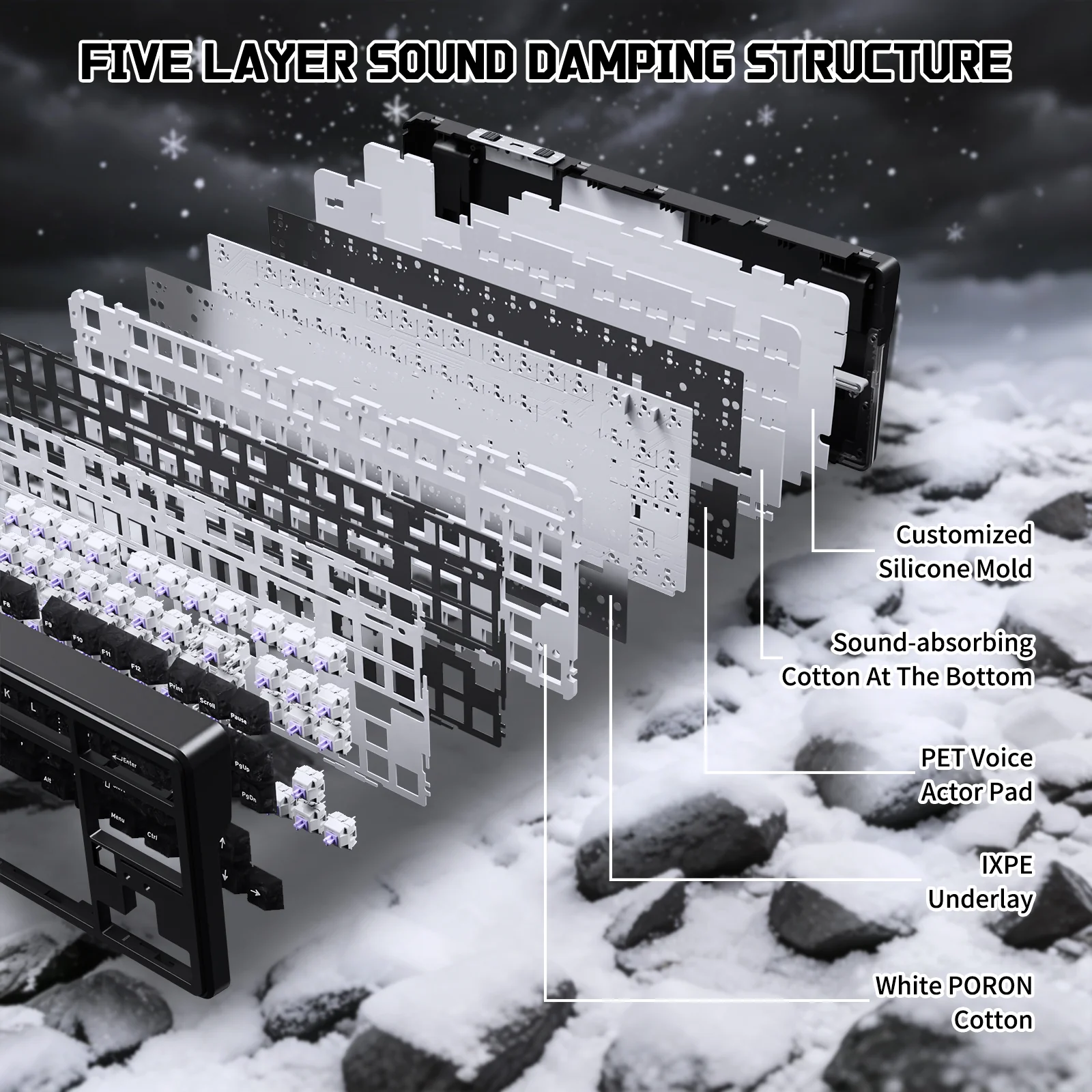 ATTACK SHARK X87 ULTRA Wireless Mechanical Keyboard With 8K Wireless Receiver - Image 8