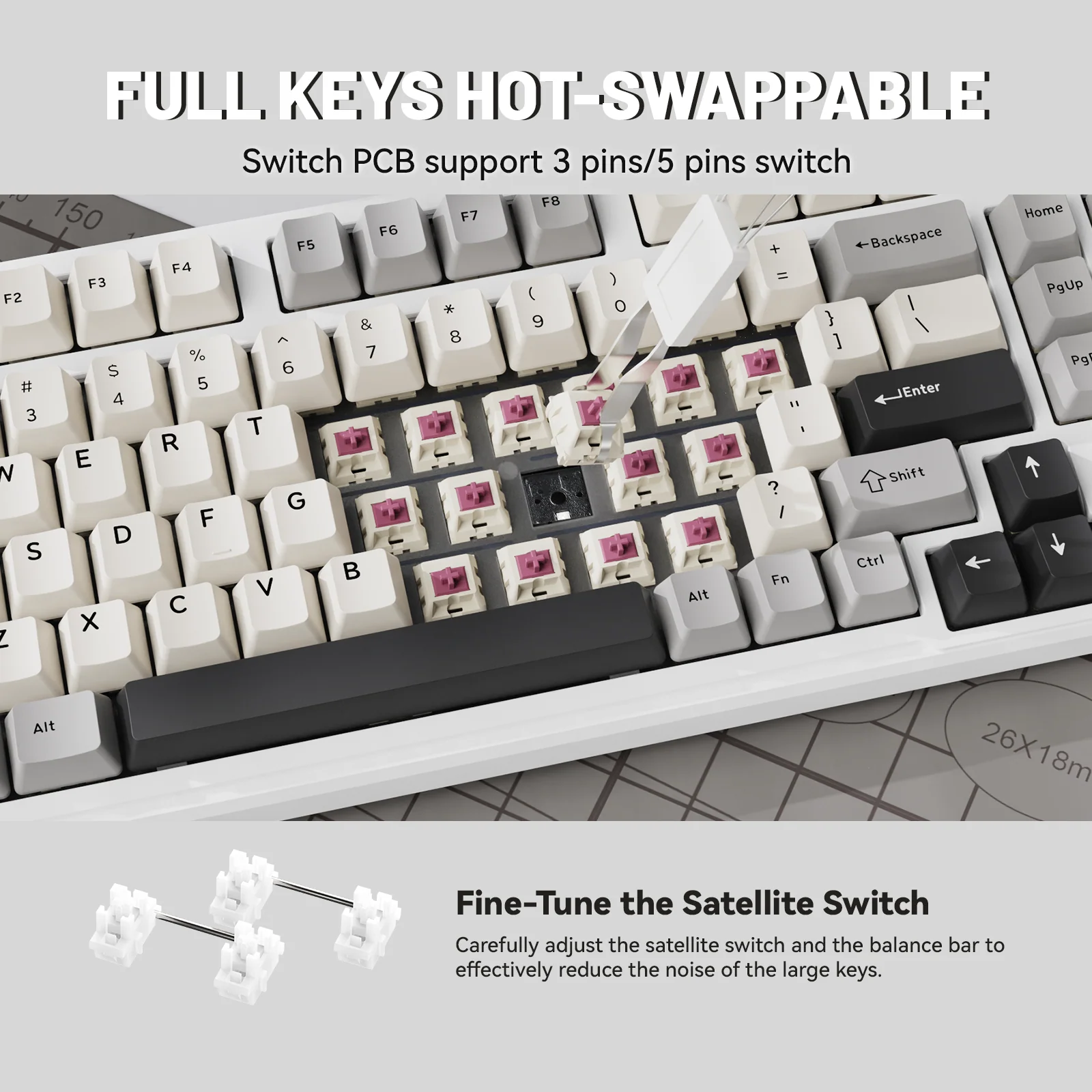 ATTACK SHARK X98 Full-size Wireless Mechanical Keyboard - Image 13