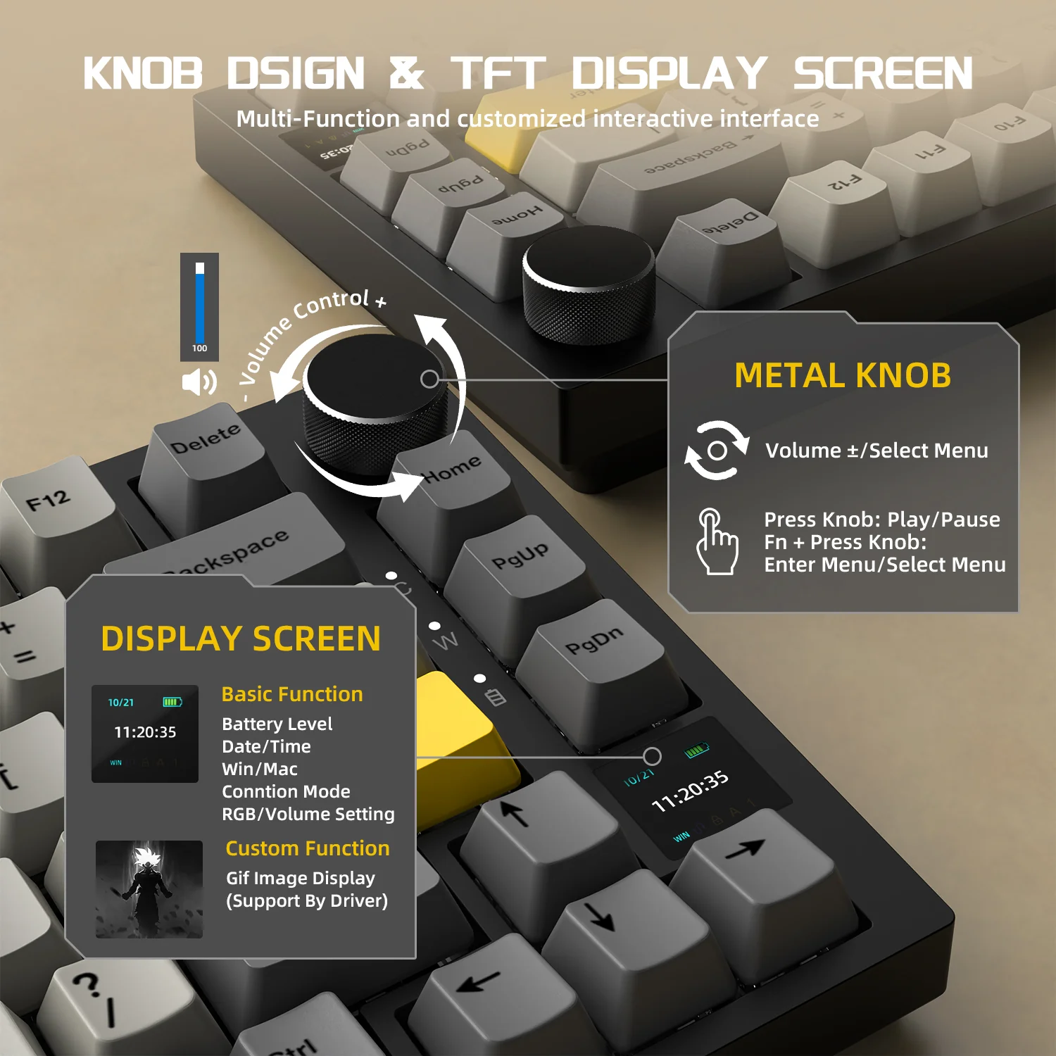 ATTACK SHARK x AJAZZ AK820 Pro Tri-mode Gasket Mechanical Keyboard - Image 3
