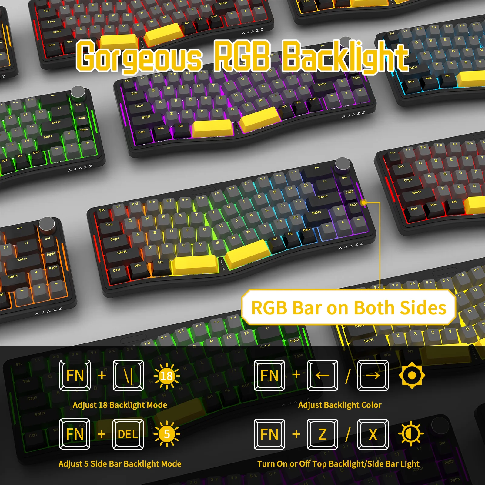 ATTACK SHARK x AJAZZ AKS068 Alice Mechanical Keyboard - Image 6