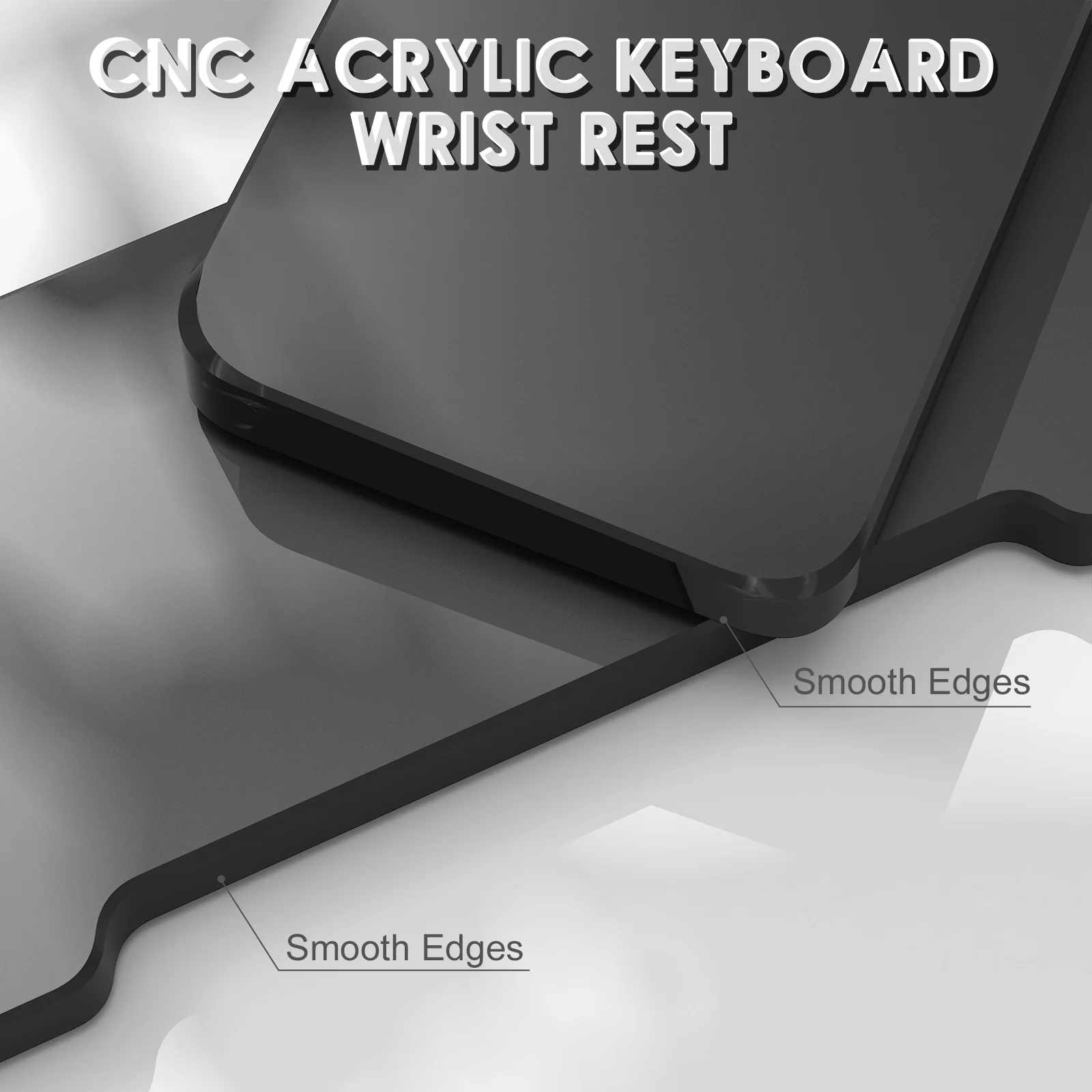 ATTACK SHARK Black Acrylic Wrist Rest - Image 14