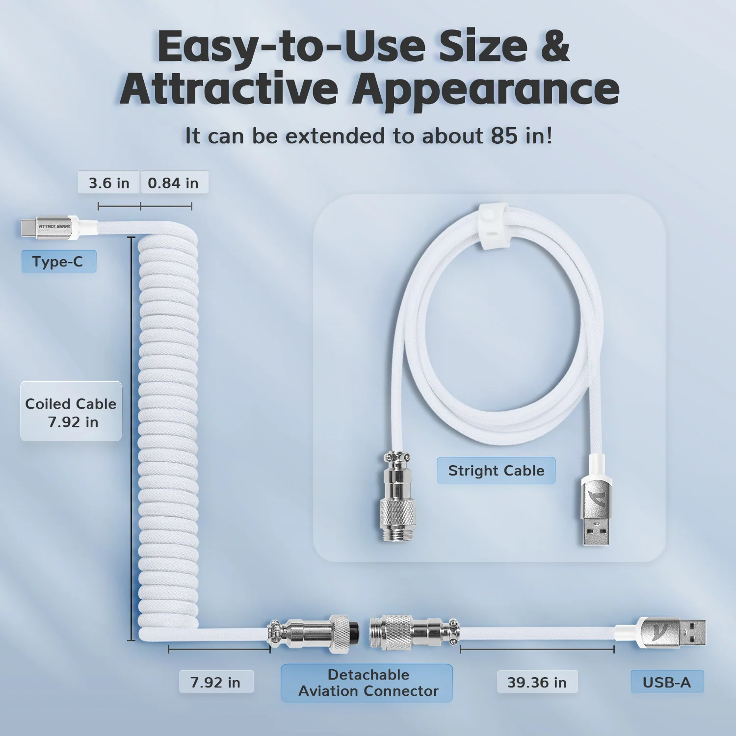 ATTACK SHARK C01PRO Coiled Cable - Image 12