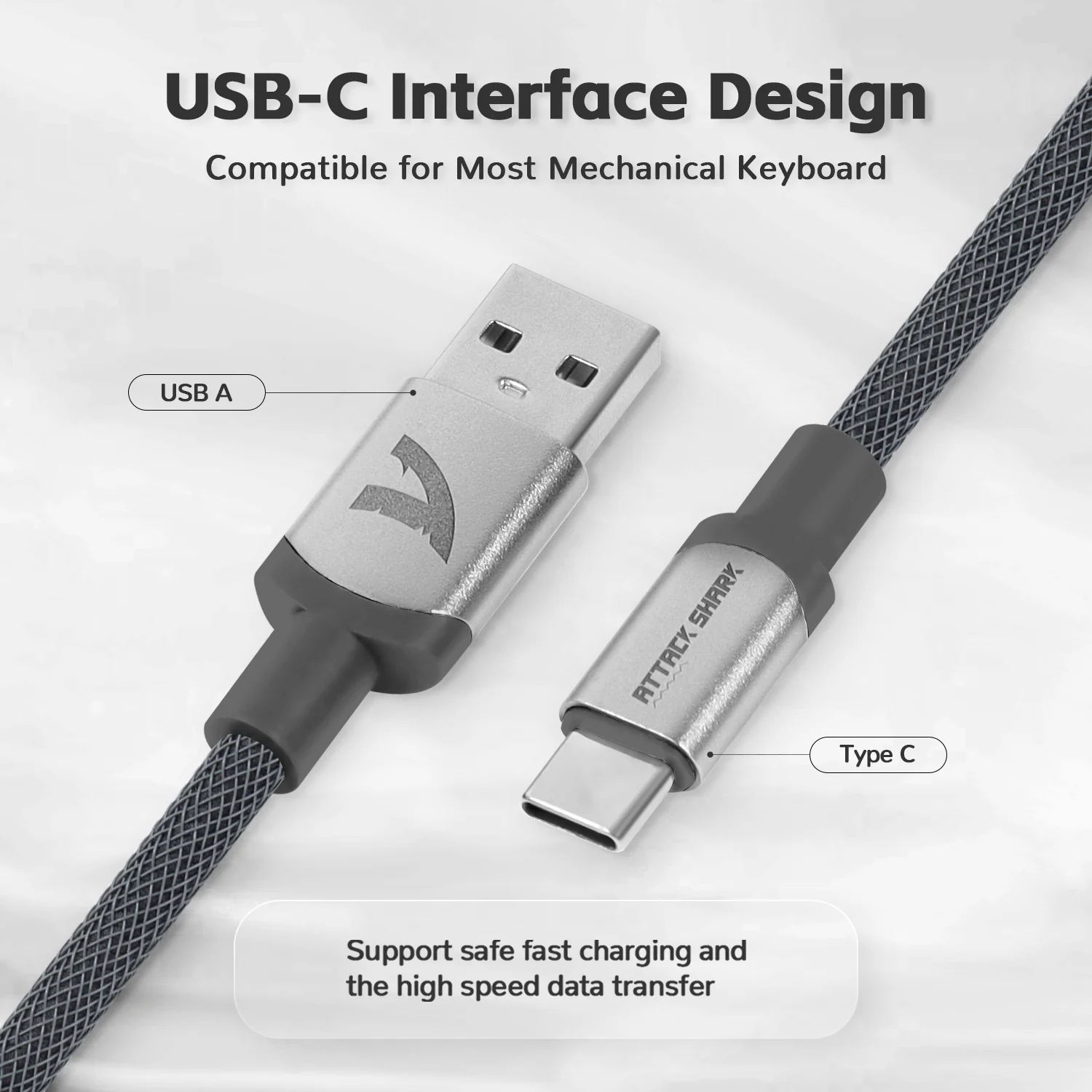 ATTACK SHARK C01PRO Coiled Cable - Image 6
