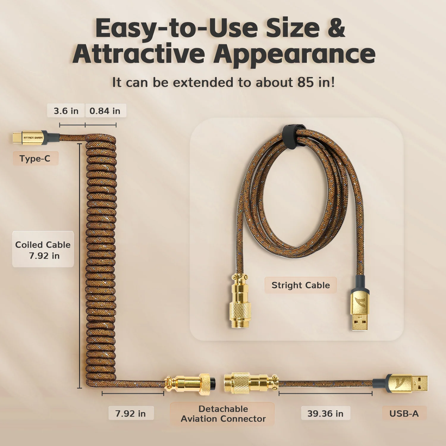 ATTACK SHARK C03 COILED CABLE - Image 11