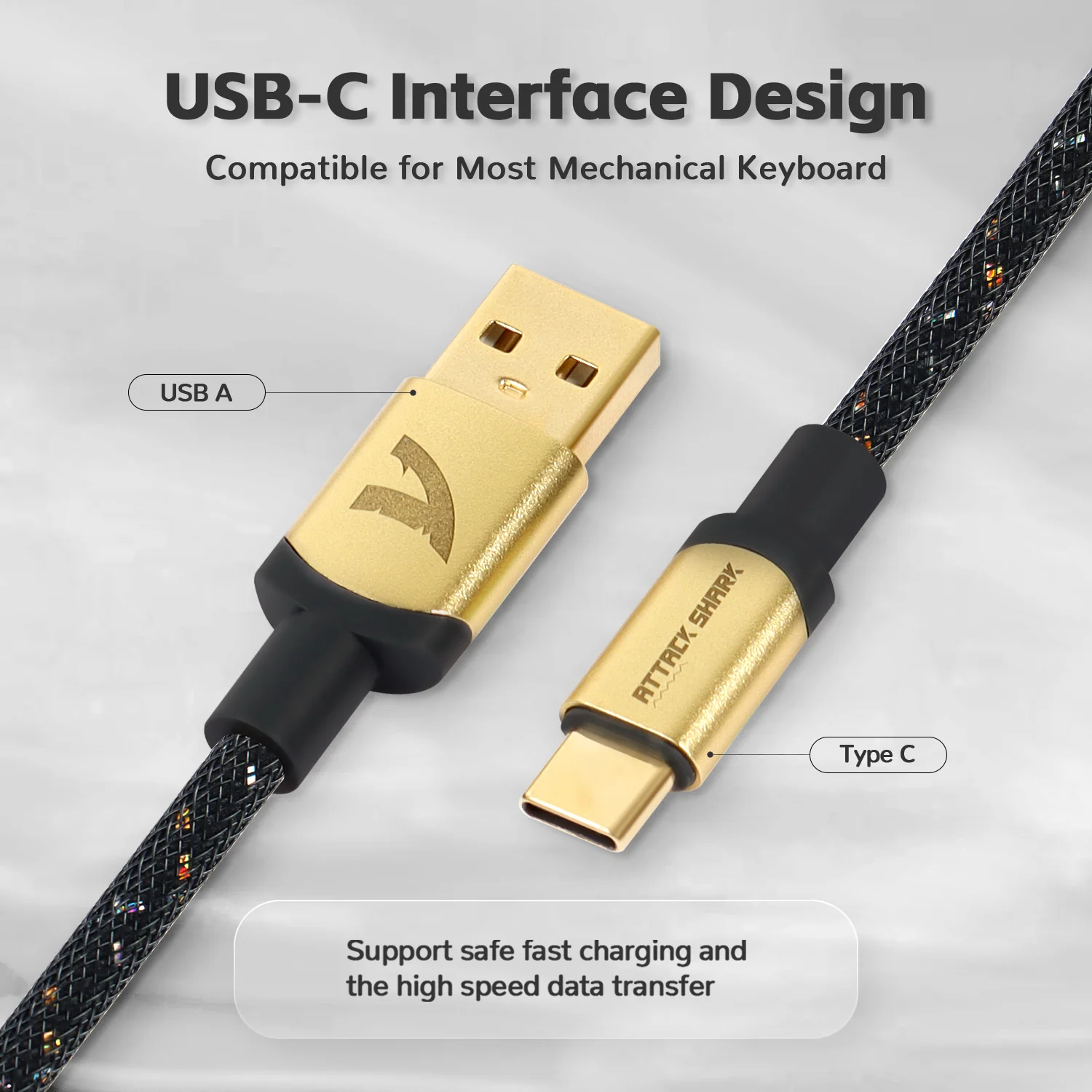 ATTACK SHARK C03 COILED CABLE - Image 30