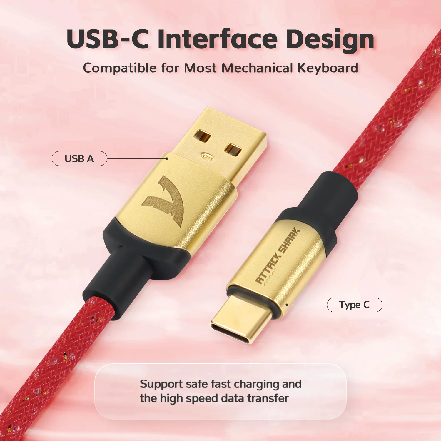 ATTACK SHARK C03 COILED CABLE - Image 62
