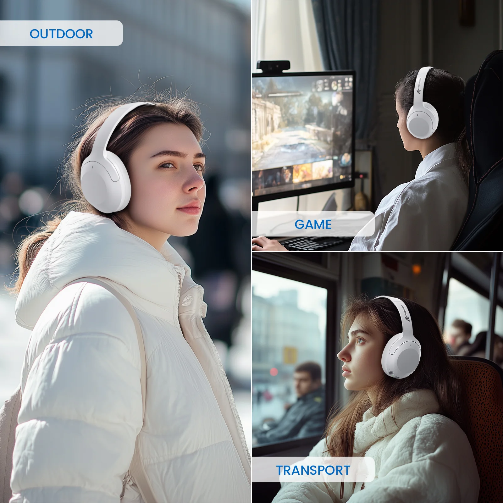 ATTACK SHARK G300 ANC Foldable Ultra-Light Dual-Mode Headphones - Image 20