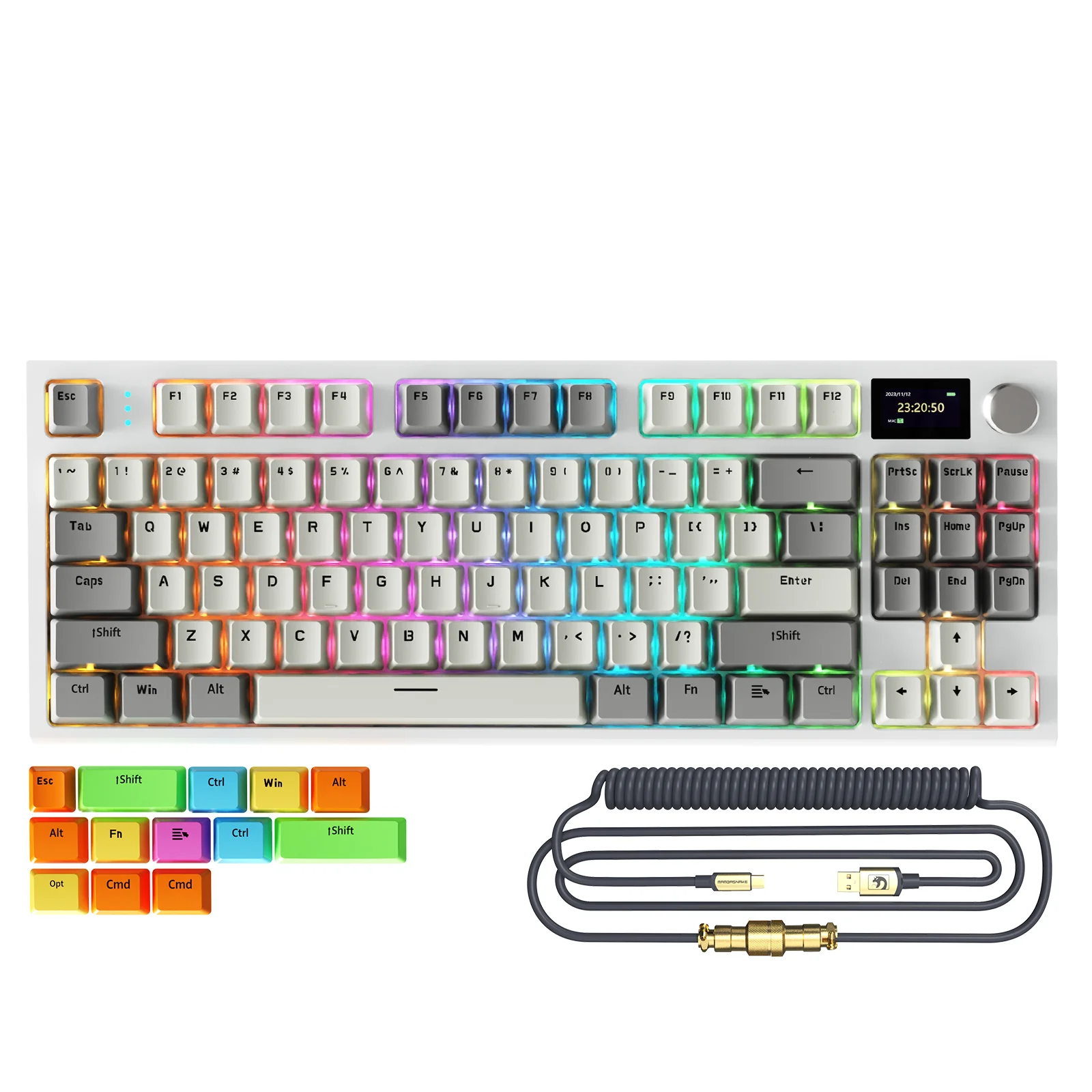 ATTACK SHARK K86 Wireless Mechanical Keyboard with Coiled Cable - Image 28