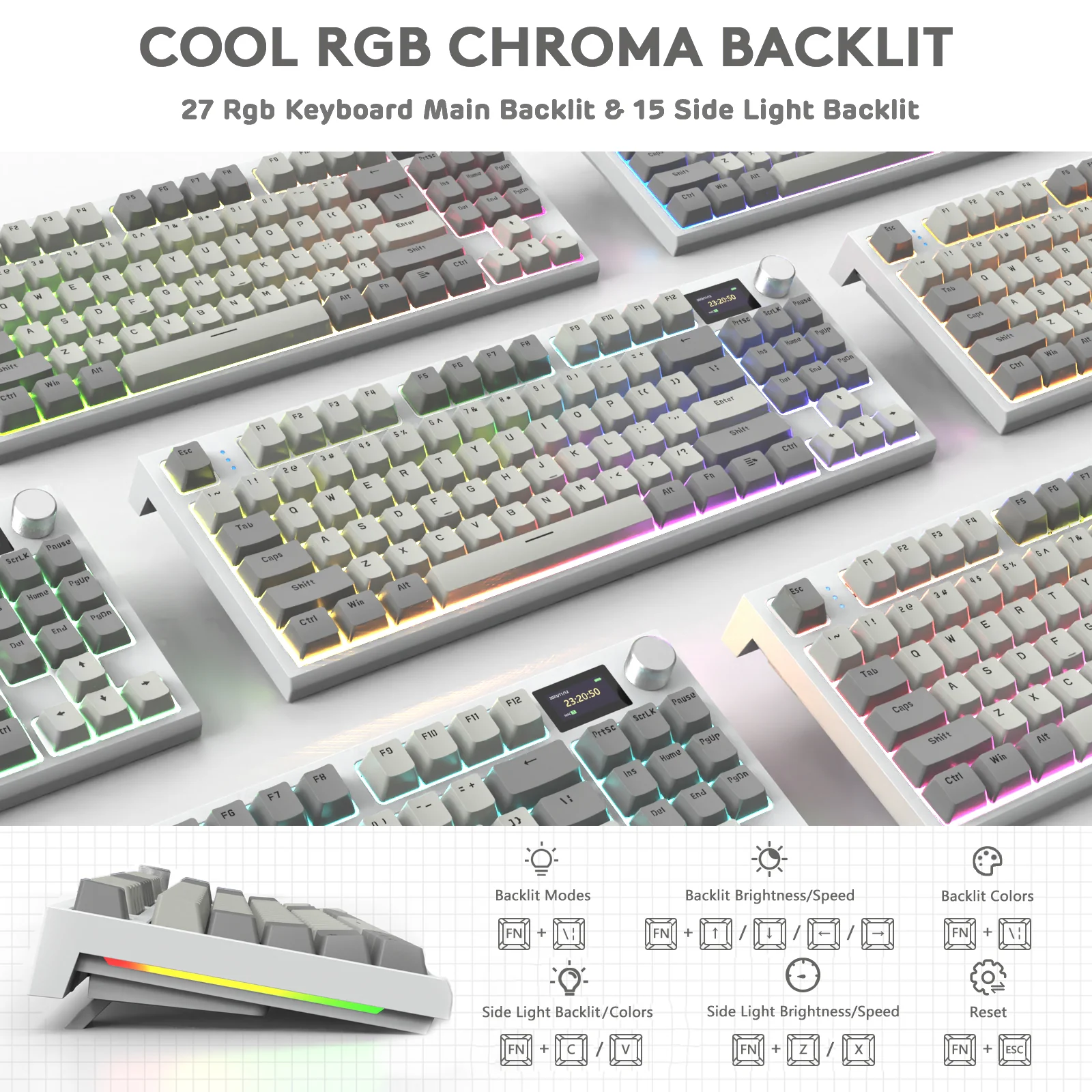 ATTACK SHARK K86 Wireless Mechanical Keyboard with Coiled Cable - Image 33