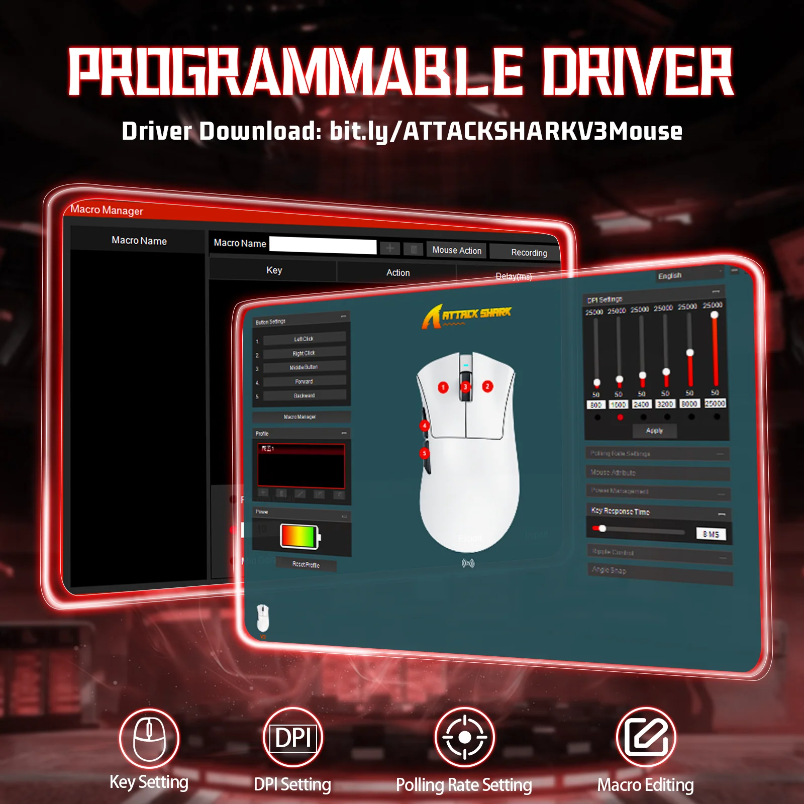 ATTACK SHARK V3 Ultra-Light Tri-Mode Gaming Mouse - Image 18