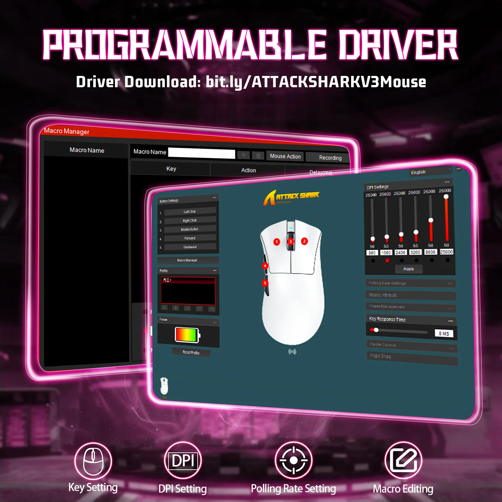 ATTACK SHARK V3 Ultra-Light Tri-Mode Gaming Mouse - Image 27